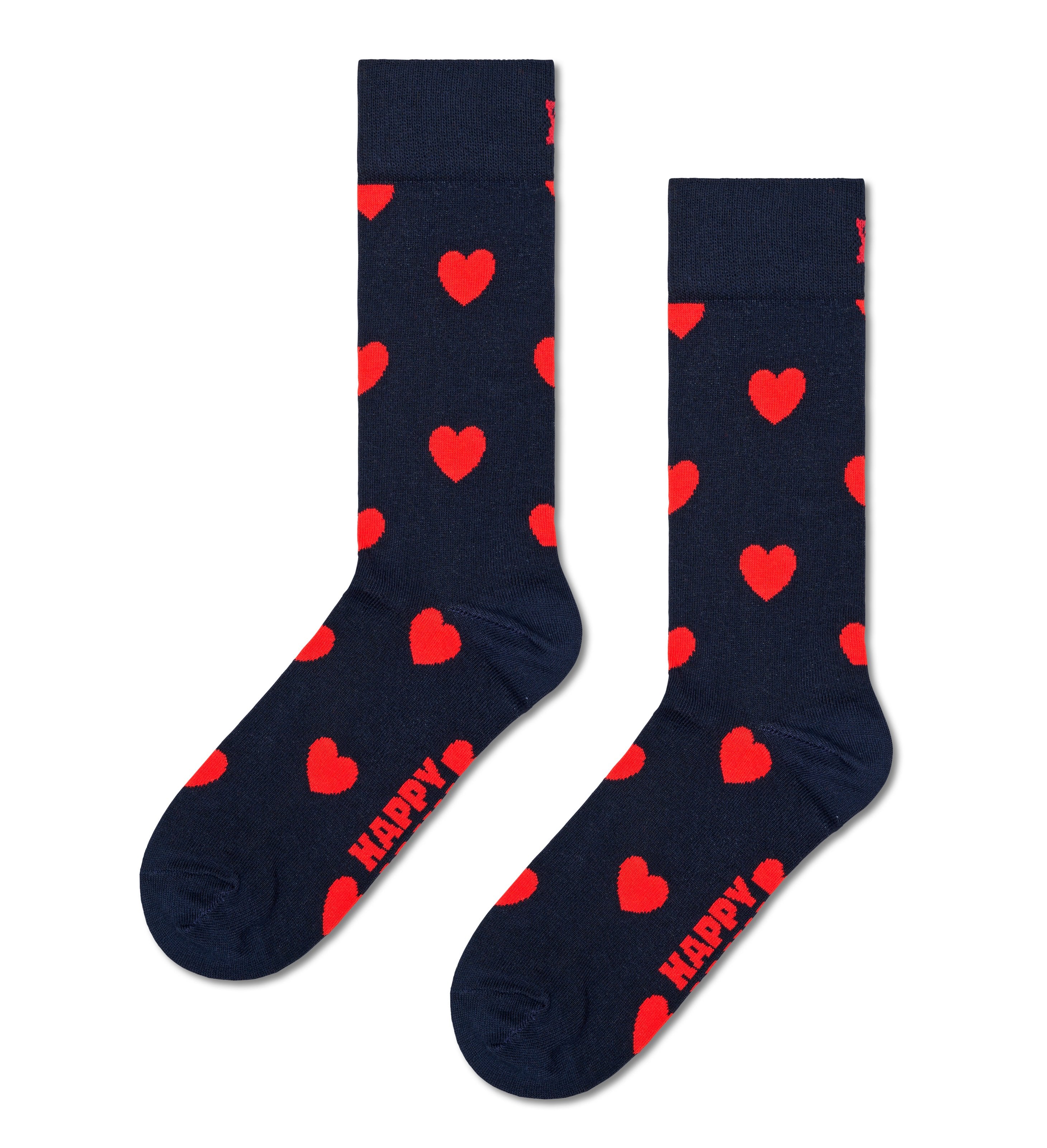 Crew length socks (heart)