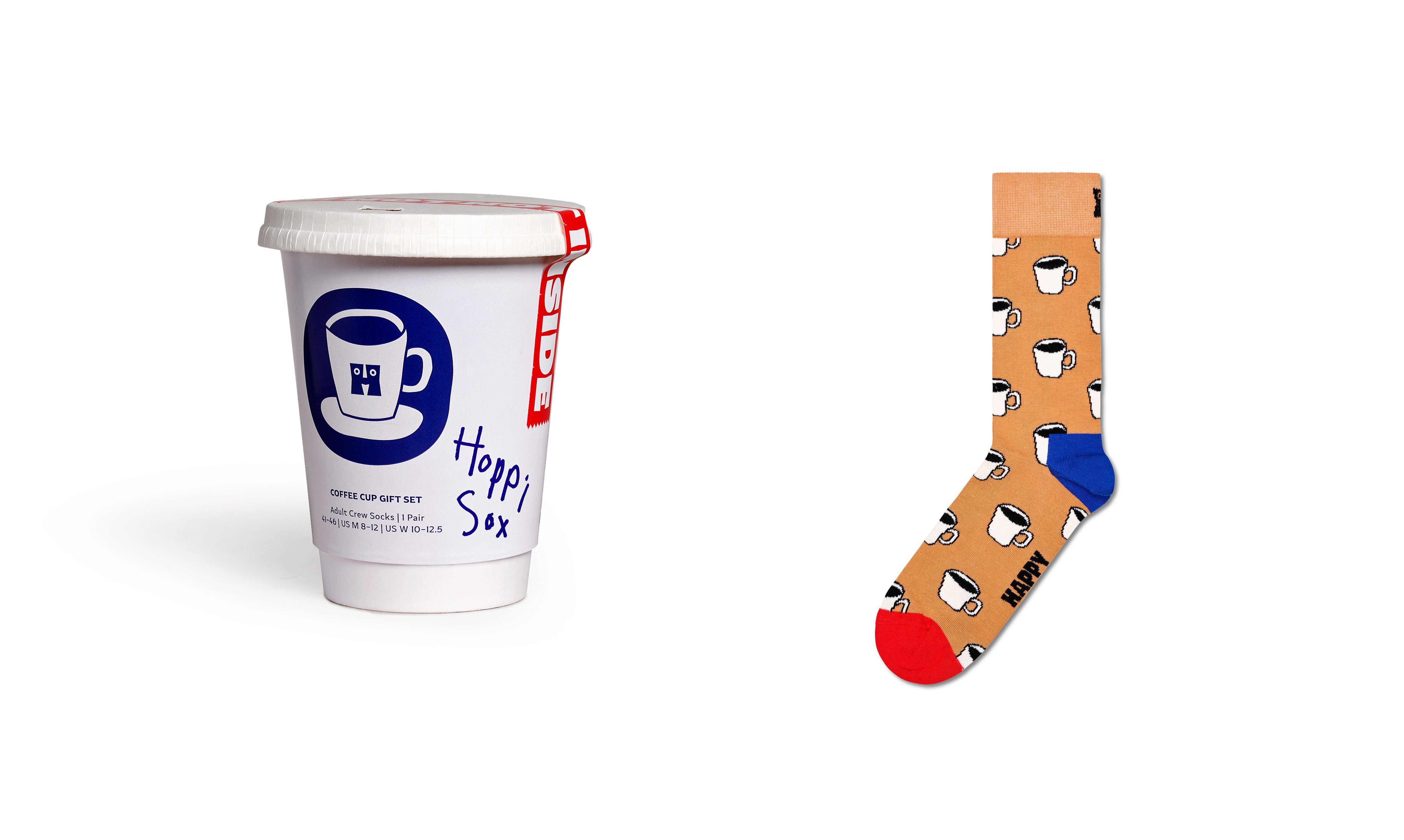 【GIFT BOX】クルー丈 ソックス(コーヒーカップ)