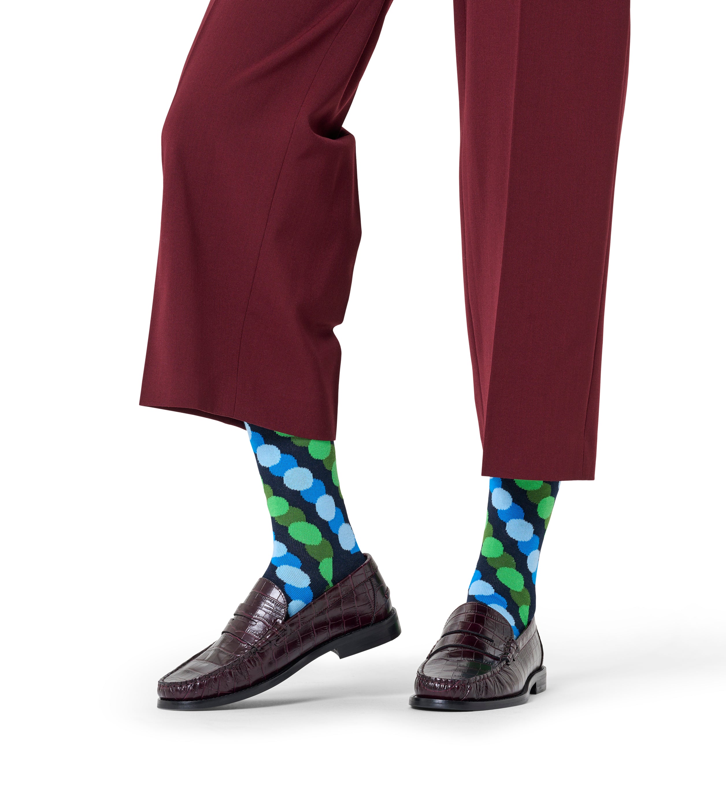 Crew length socks (big dot shade)
