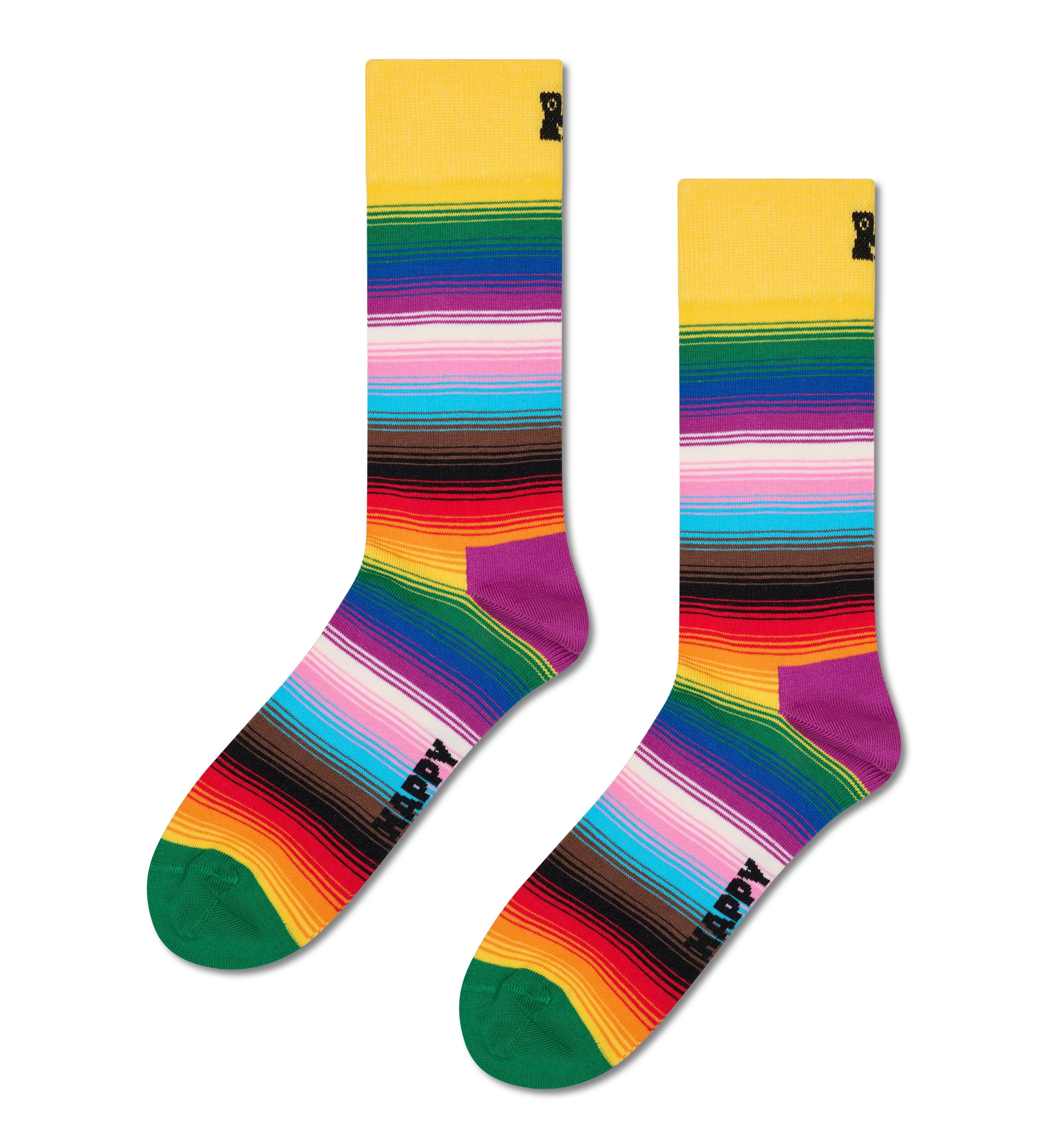 クルー丈 ソックス（プライド ストライプ） – Happy Socks