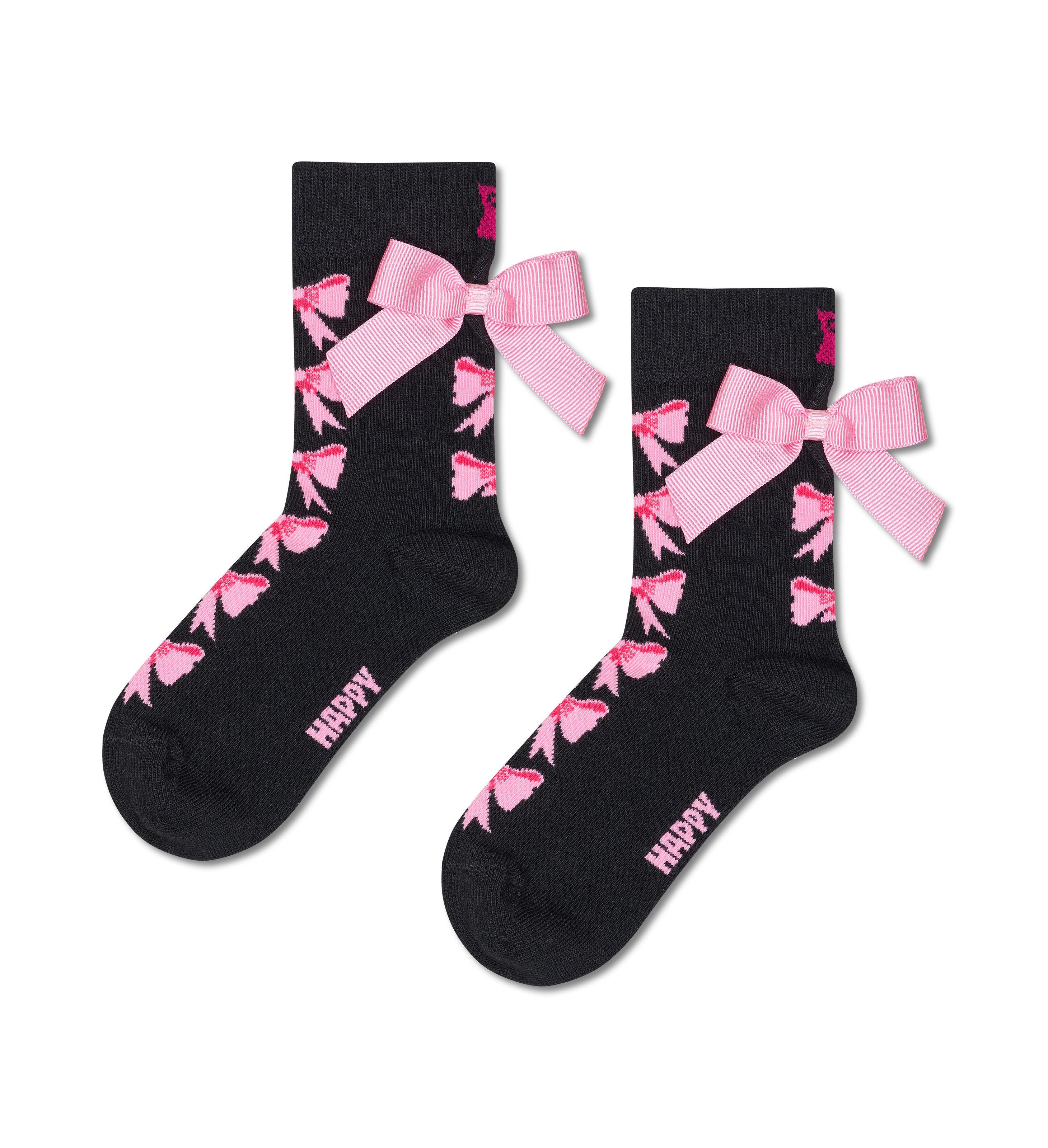 キッズ】クルー丈 ソックス（リボン） – Happy Socks
