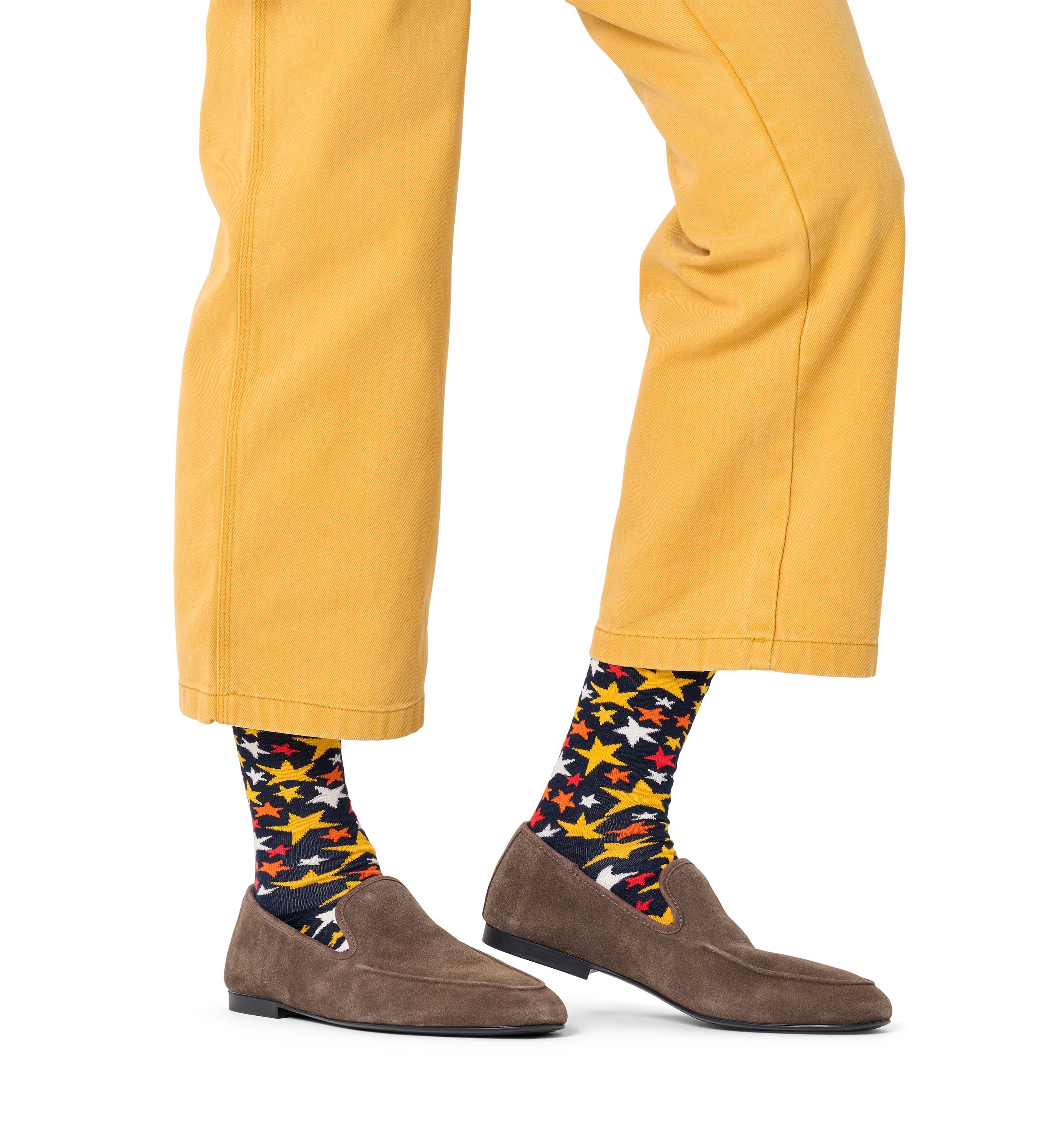 クルー丈 ソックス(クリスマス スター)