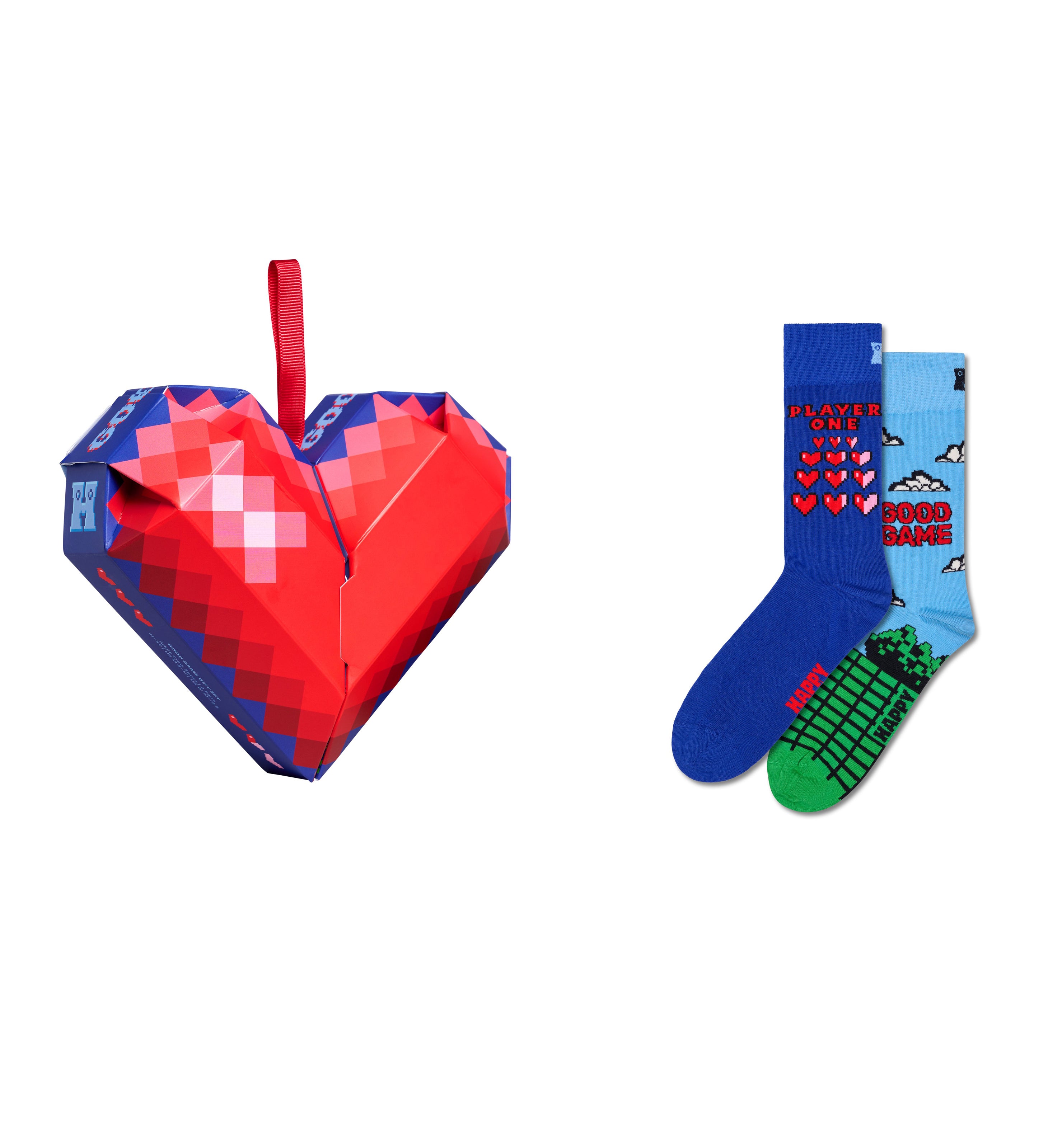 GIFT BOX】【2足セット】クルー丈 ソックス（グッド ゲーム） – Happy