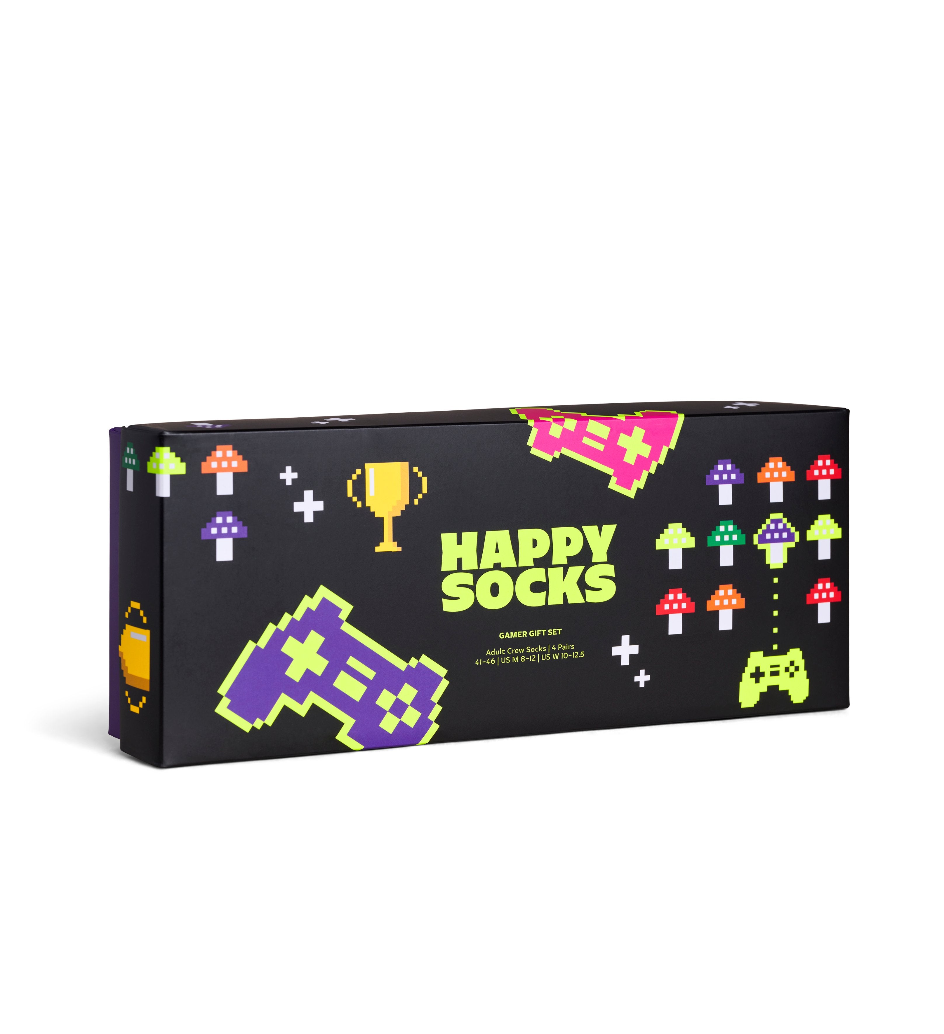 【GIFT BOX】【4足セット】クルー丈 ソックス(ゲーマー)