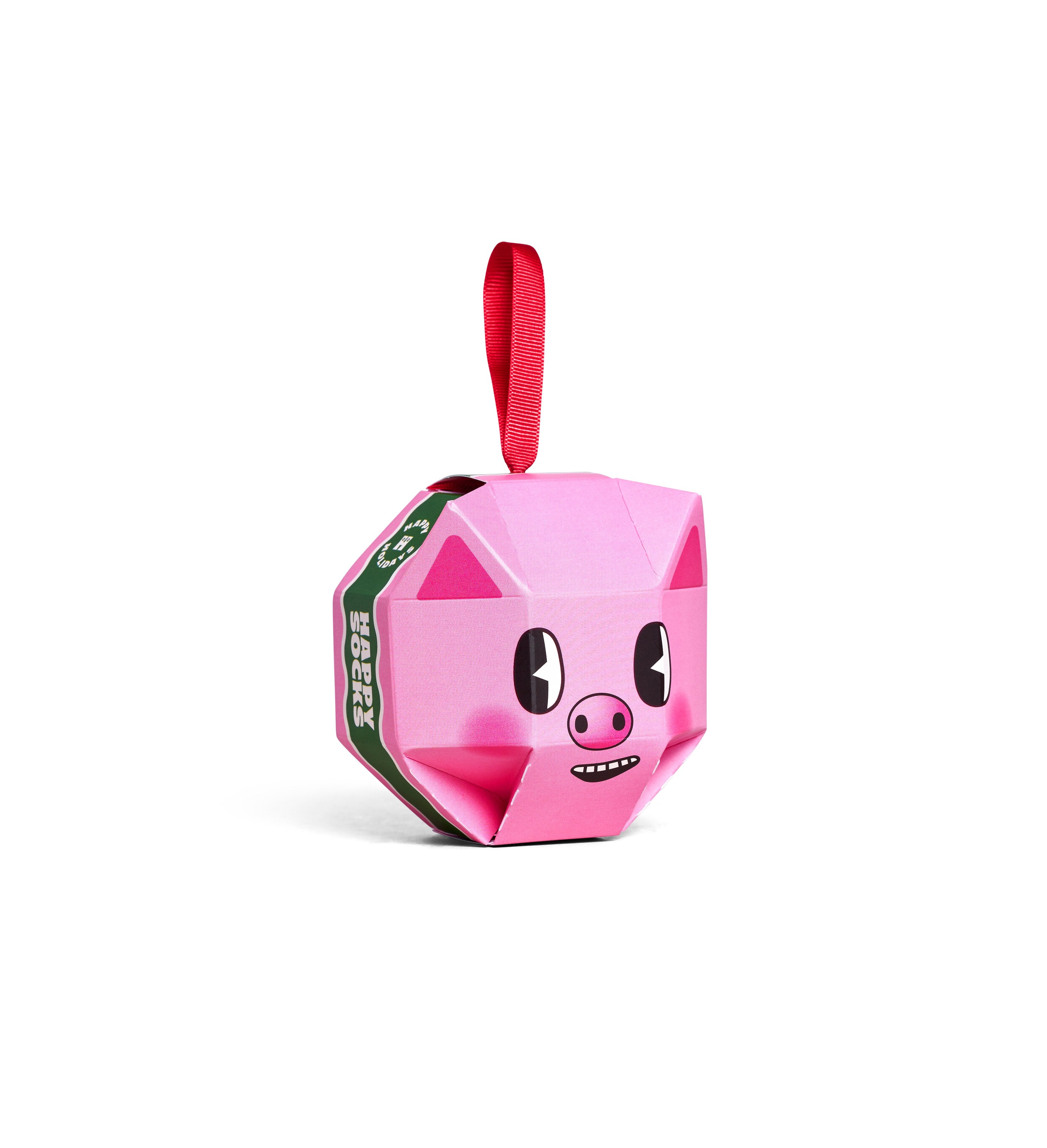 【GIFT BOX】【1足セット】クルー丈 ソックス(ホリデー ピッグ)