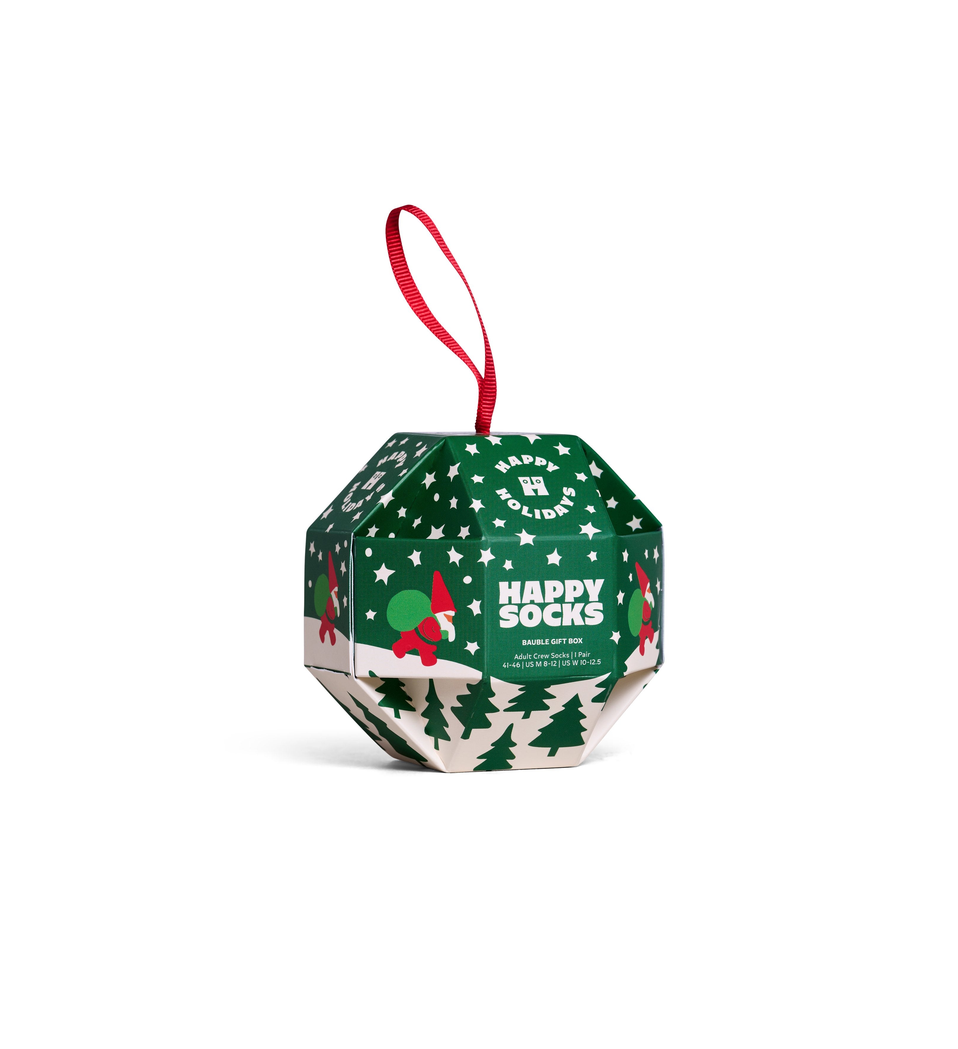 【GIFT BOX】【1足セット】クルー丈 ソックス(スノー グローブ)