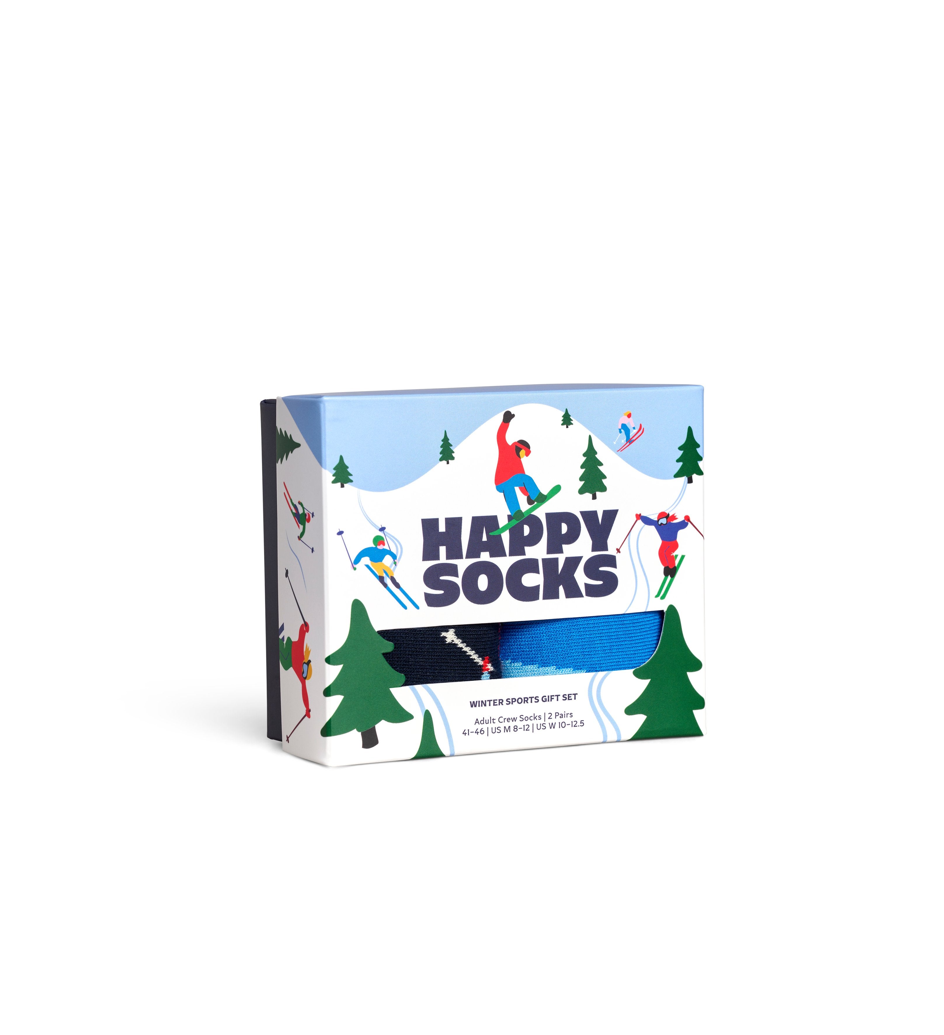 【GIFT BOX】【2足セット】クルー丈 ソックス(ウィンター スポーツ)