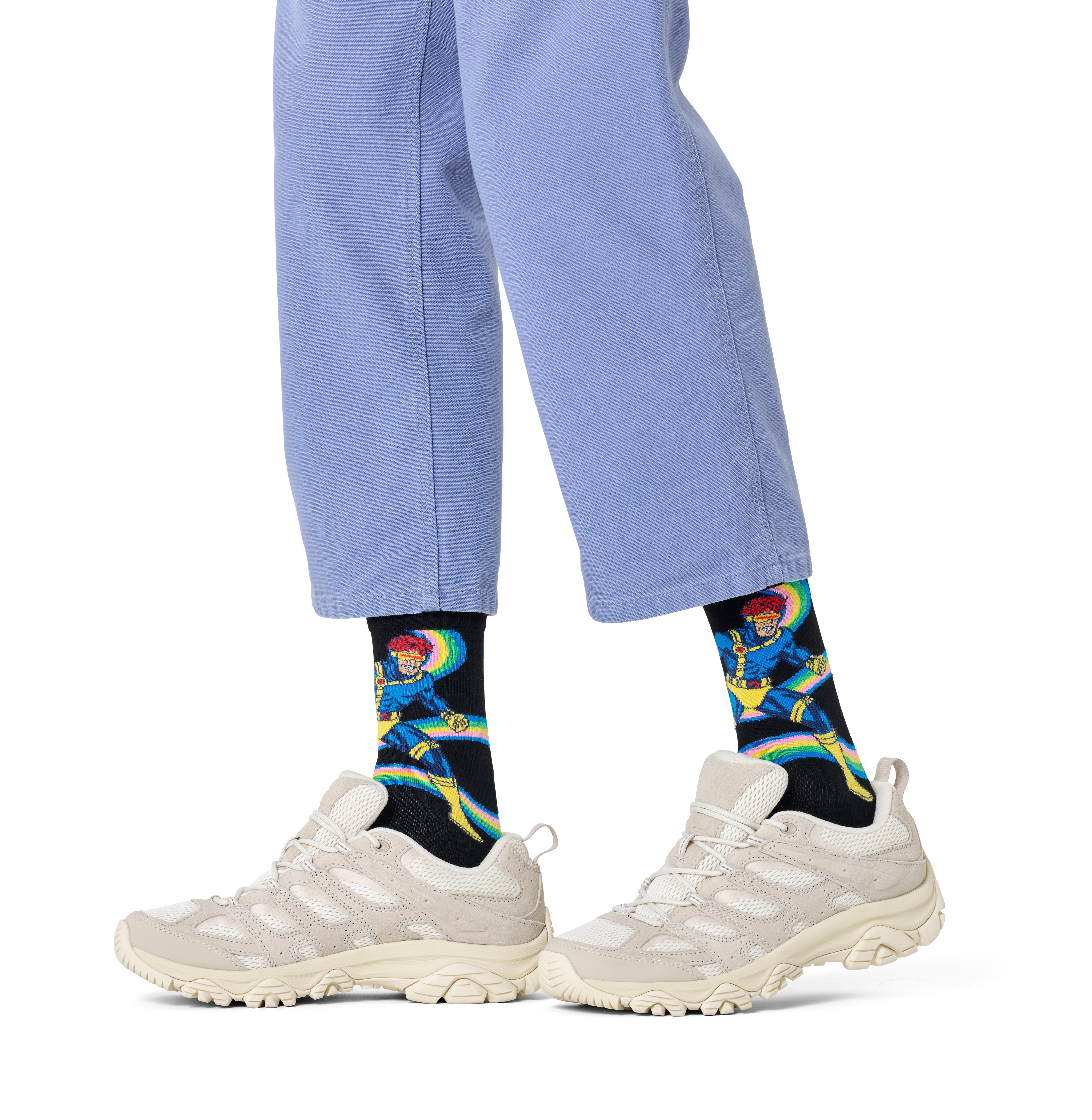 【MARVEL™×Happy Socks】クルー丈 ソックス (マーベル エックスメン サイクロップス)