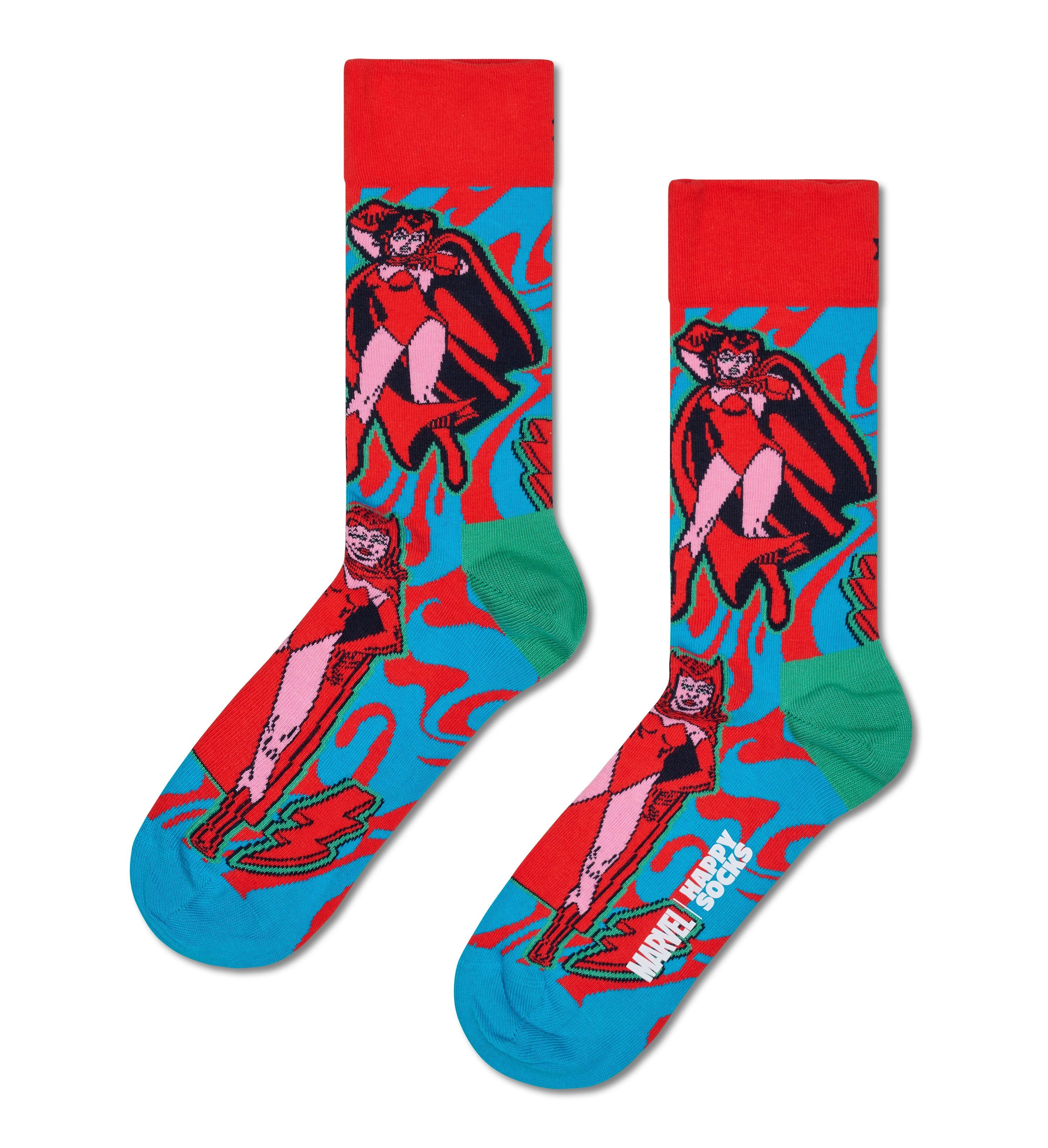 【MARVEL™×Happy Socks】クルー丈 ソックス (マーベル スカーレット・ウィッチ)