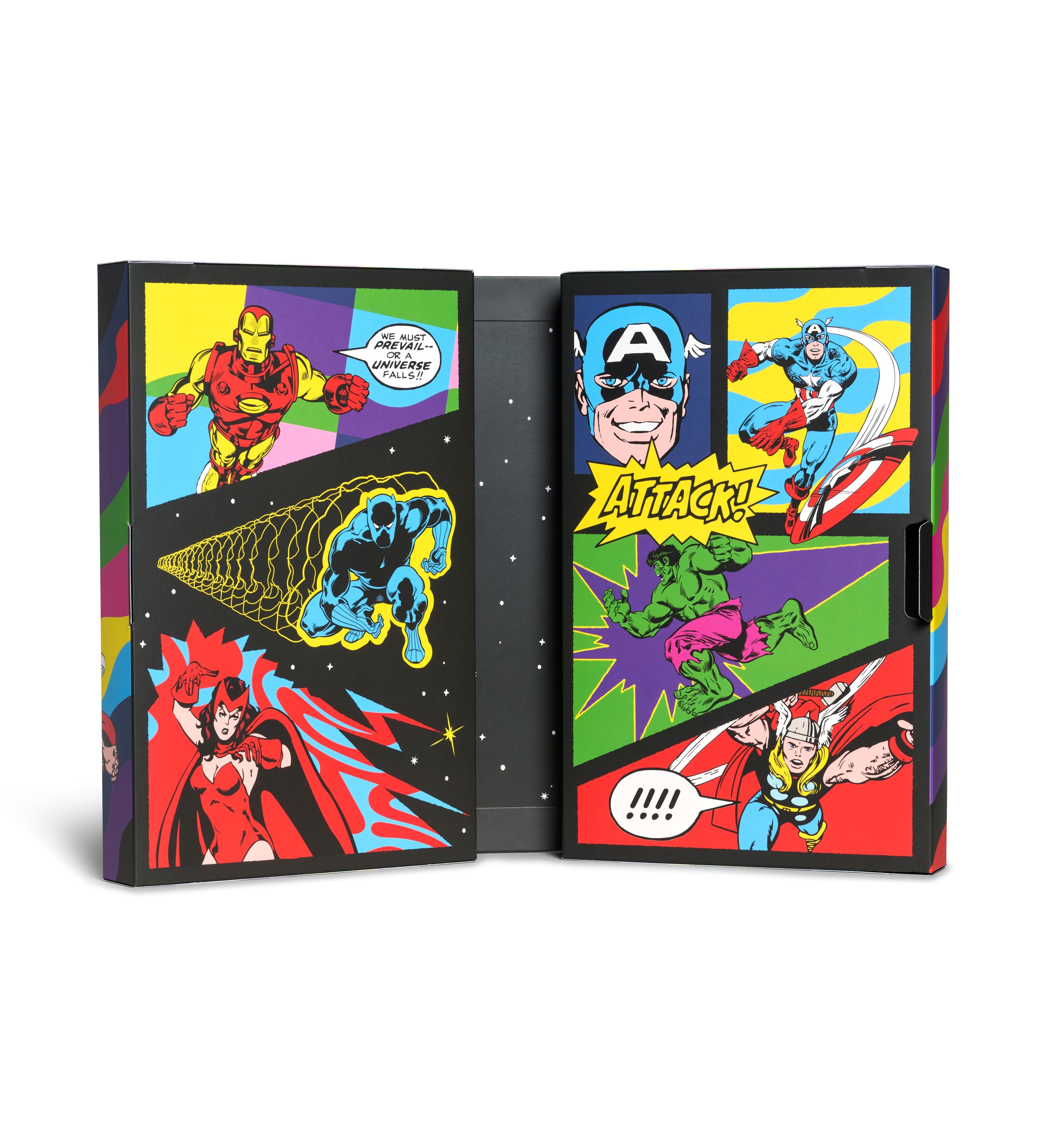 【MARVEL™×Happy Socks】【GIFT BOX】【6足セット】クルー丈 ソックス(マーベル アベンジャーズ)