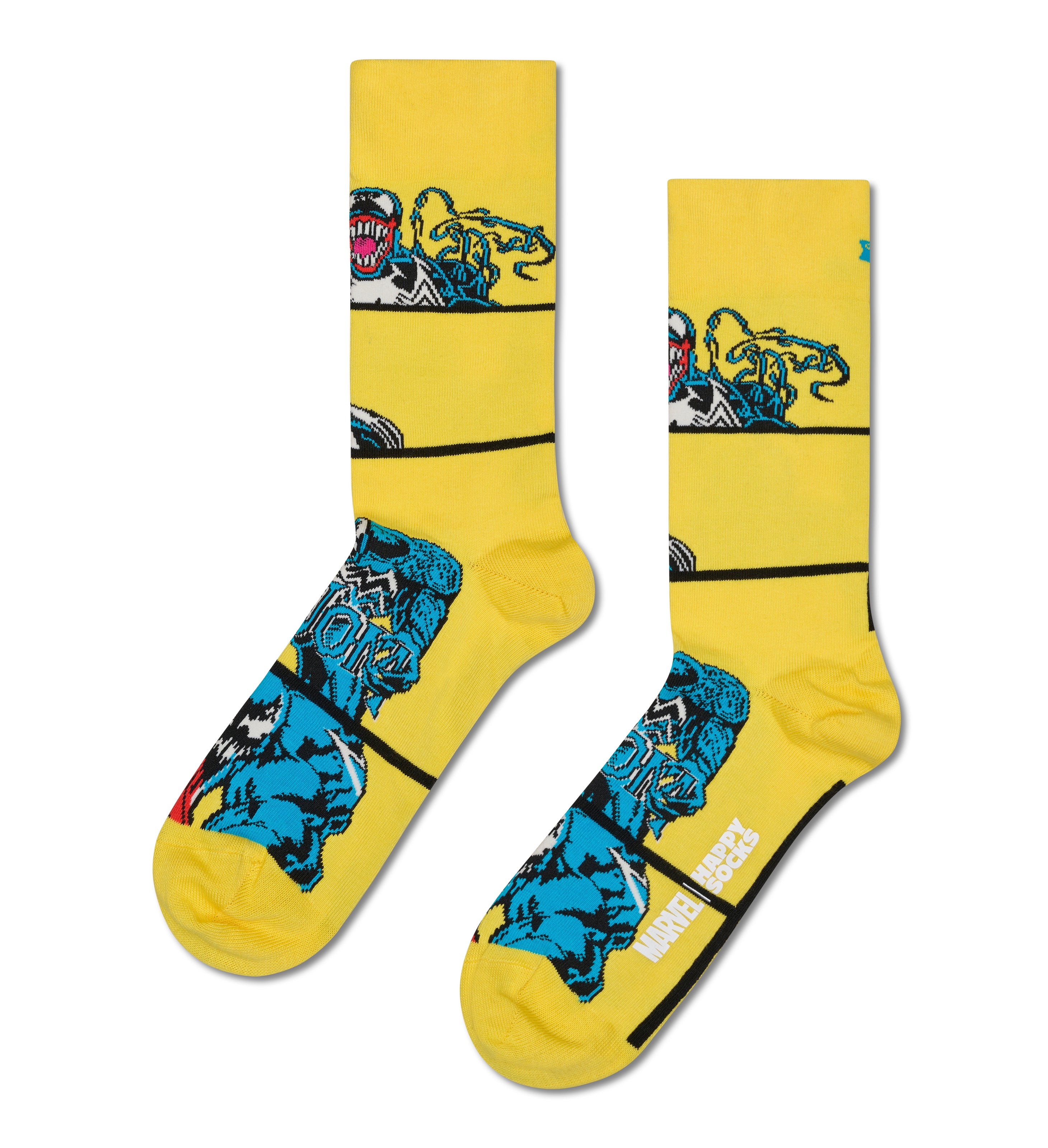 【MARVEL™×Happy Socks】クルー丈 ソックス (マーベル シンビオート)