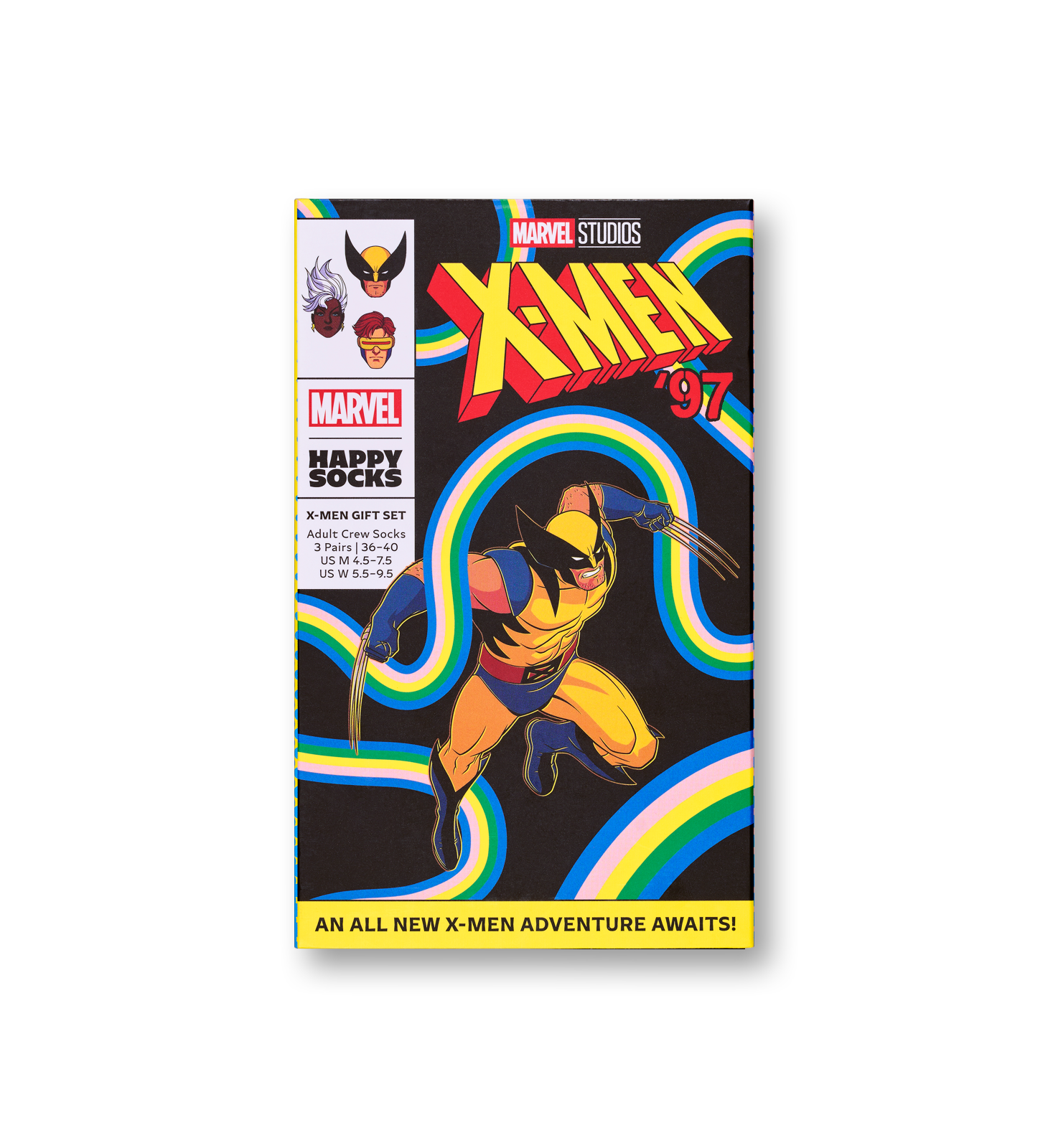 【MARVEL™×Happy Socks】【GIFT BOX】【9足セット】クルー丈 ソックス(マーベル コレクターズ)
