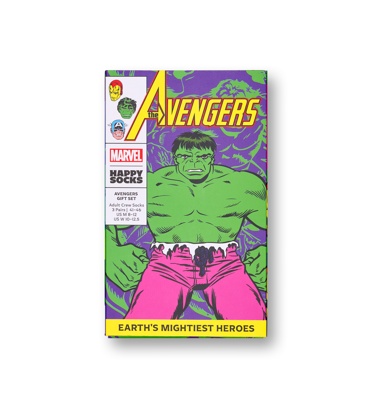 【MARVEL™×Happy Socks】【GIFT BOX】【9足セット】クルー丈 ソックス(マーベル コレクターズ)