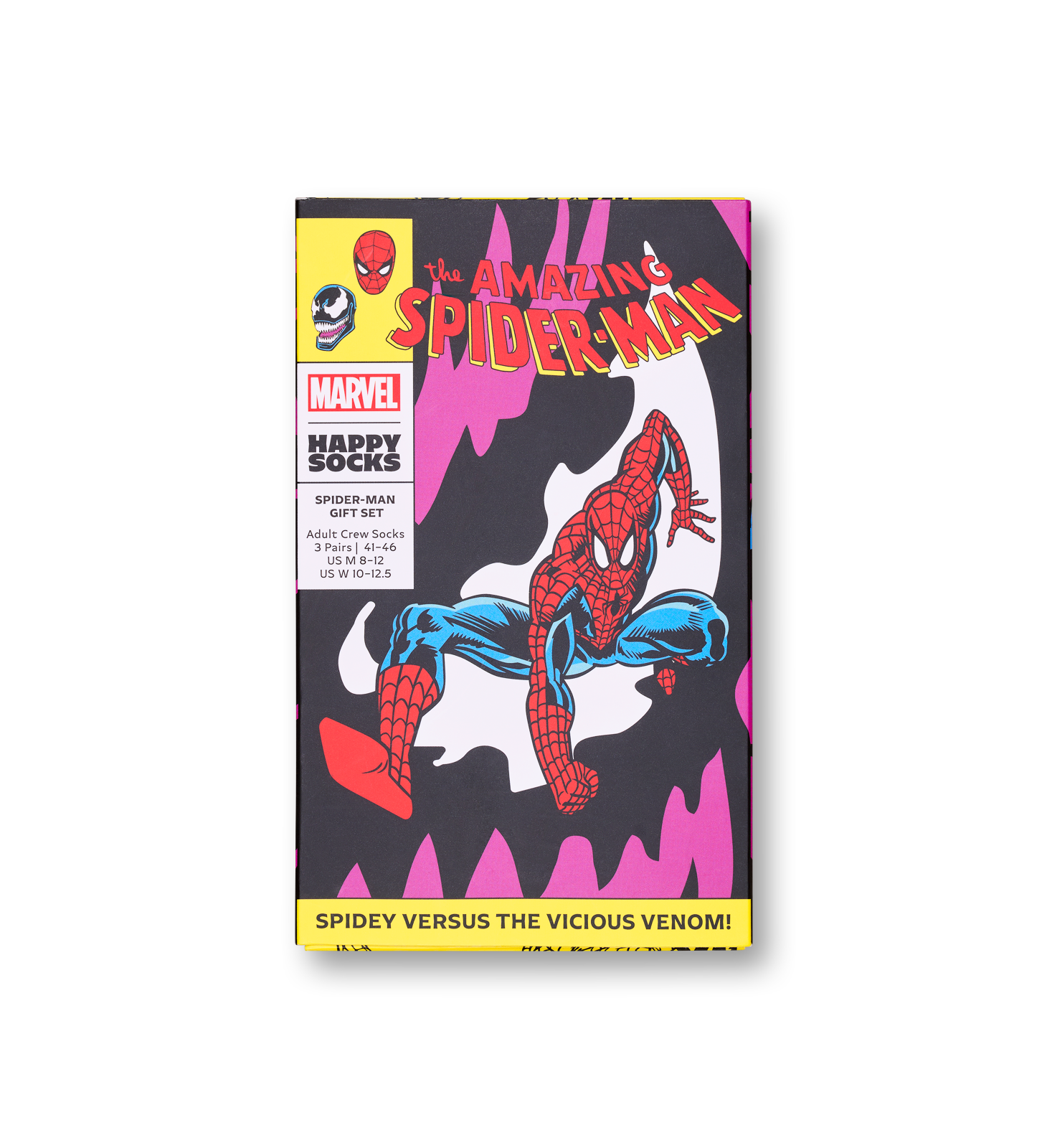 【MARVEL™×Happy Socks】【GIFT BOX】【9足セット】クルー丈 ソックス(マーベル コレクターズ)