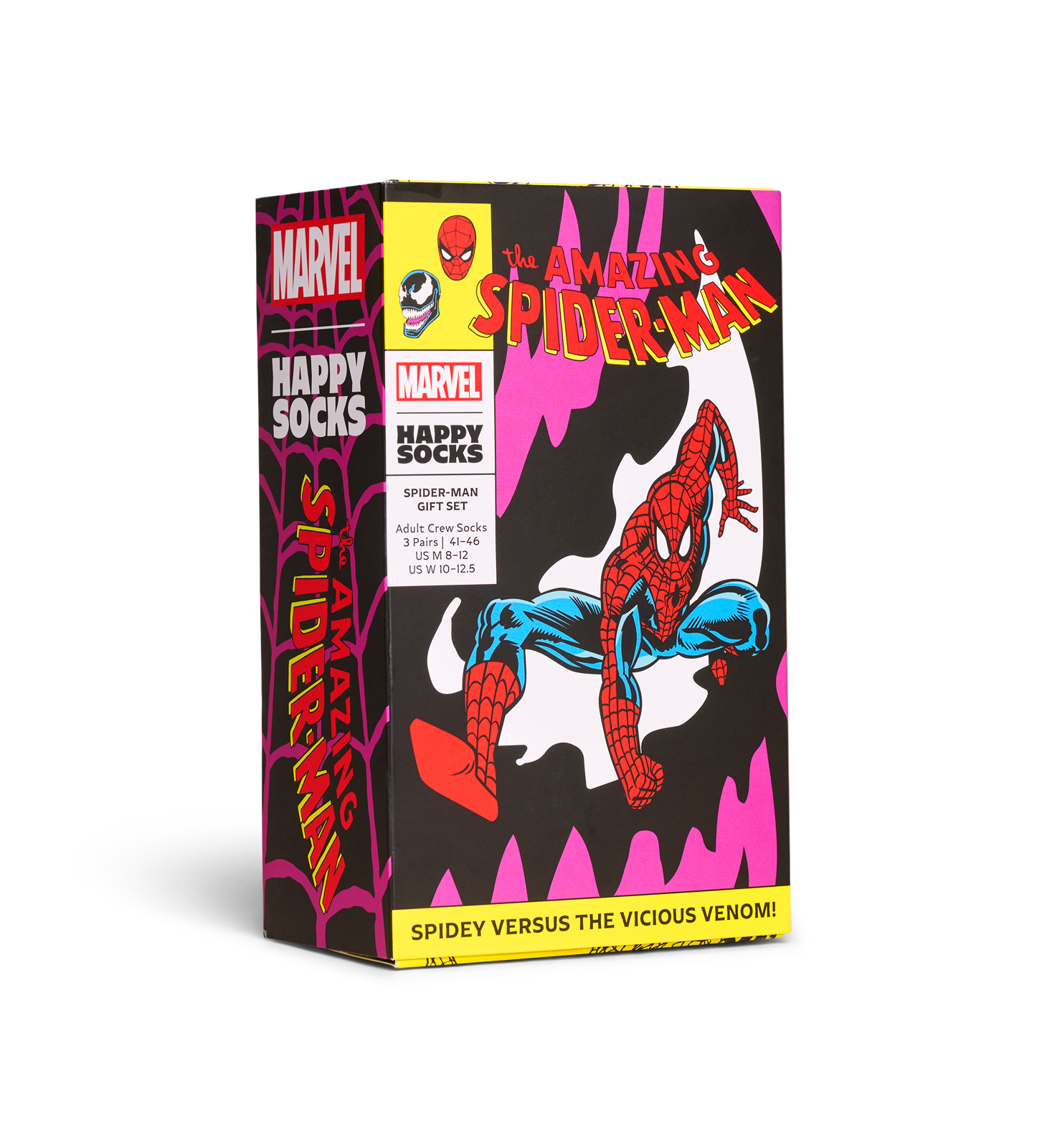【MARVEL™×Happy Socks】【GIFT BOX】【9足セット】クルー丈 ソックス(マーベル コレクターズ)