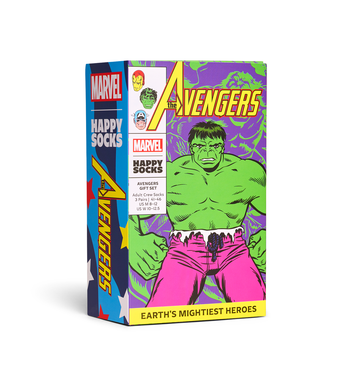 【MARVEL™×Happy Socks】【GIFT BOX】【9足セット】クルー丈 ソックス(マーベル コレクターズ)