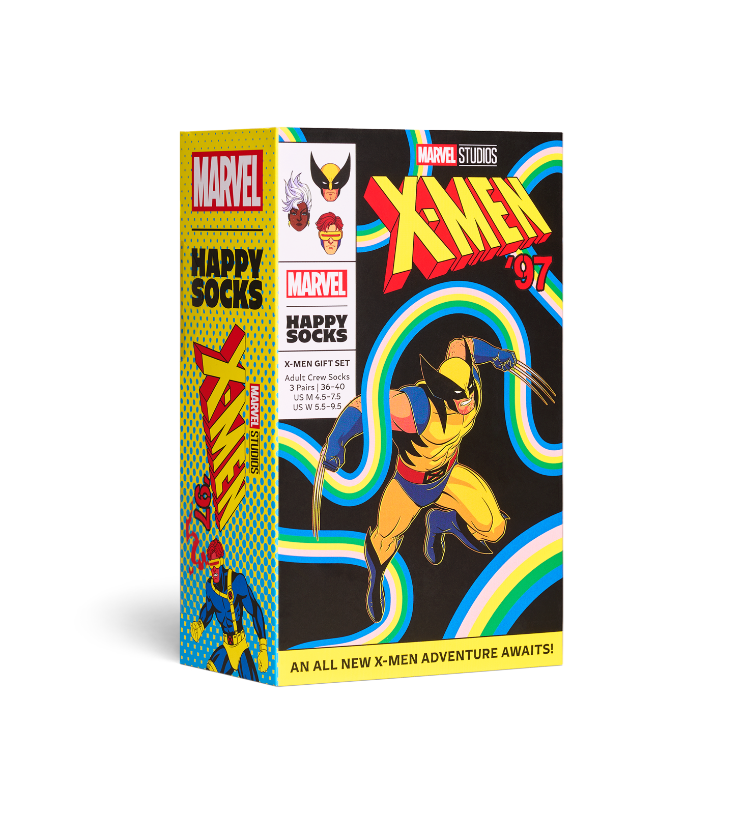【MARVEL™×Happy Socks】【GIFT BOX】【9足セット】クルー丈 ソックス(マーベル コレクターズ)