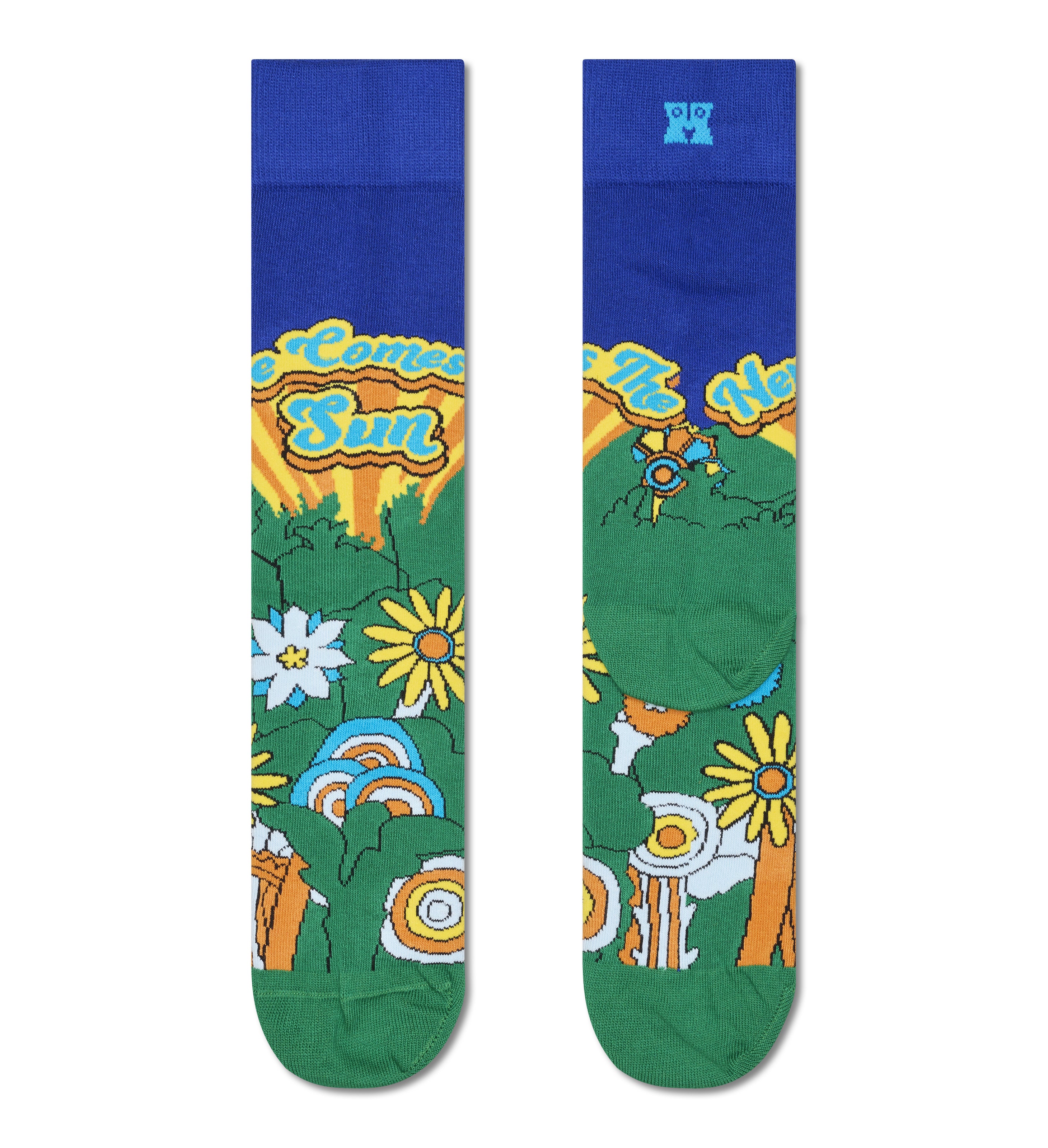 【The Beatles × Happy Socks】クルー丈 ソックス (ザ ビートルズ ヒアー カム ザ サン)
