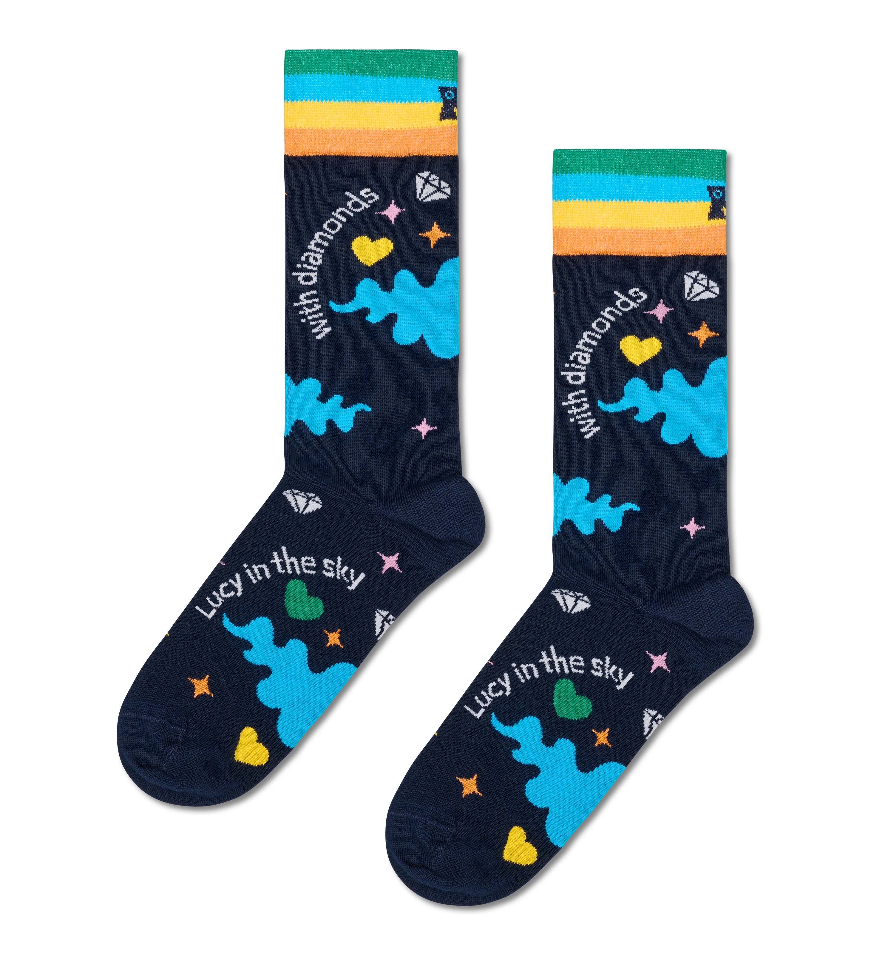 【The Beatles × Happy Socks】クルー丈 ソックス (ザ ビートルズ ルーシー イン ザ スカイ)