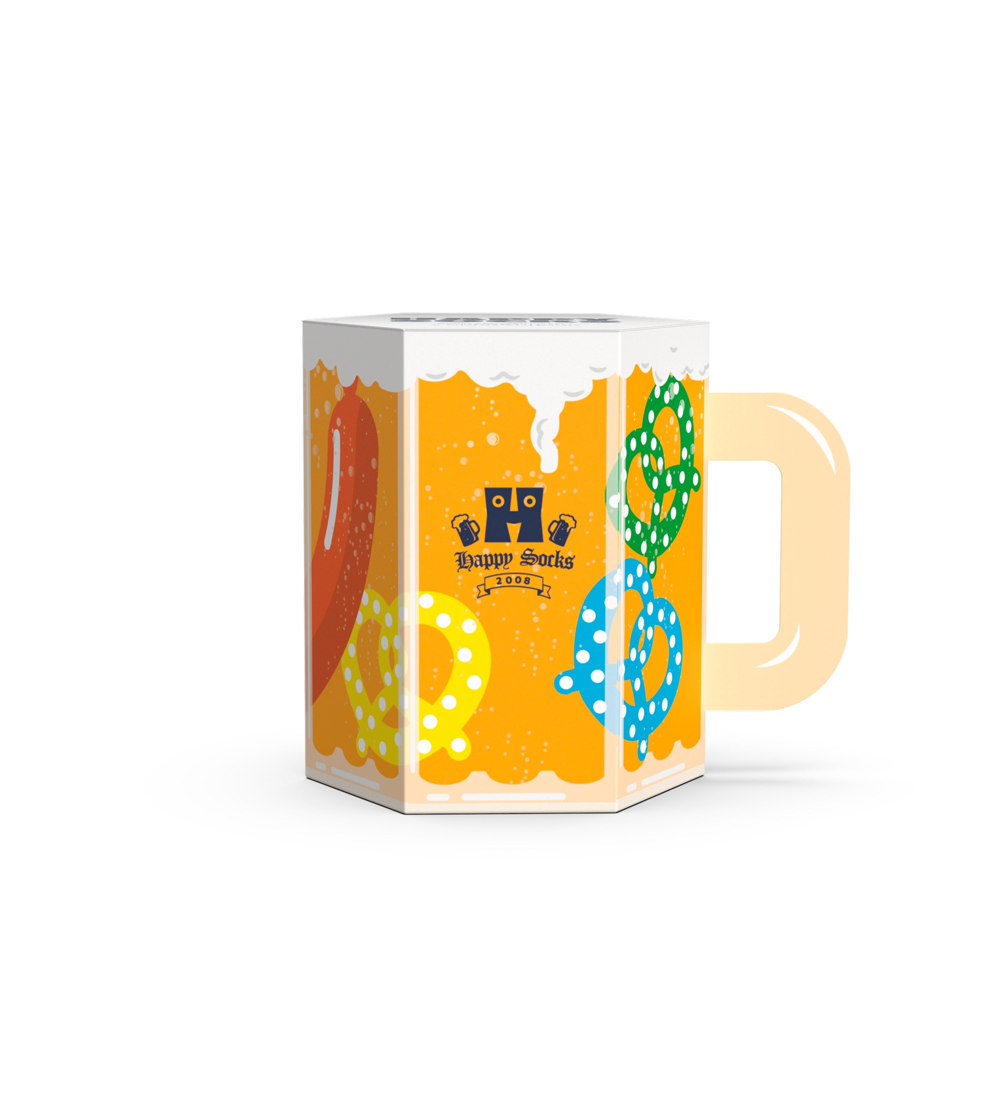 【GIFT BOX】【3足セット】クルー丈 ソックス(ビールグラス)