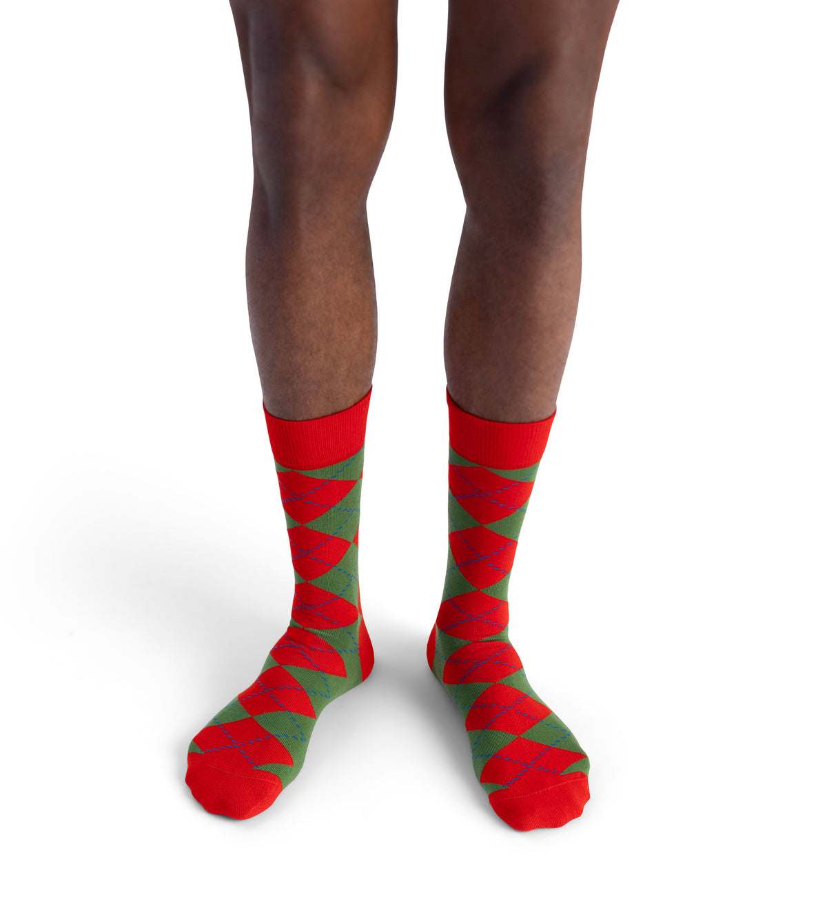 クルー丈 ソックス(アーガイル)