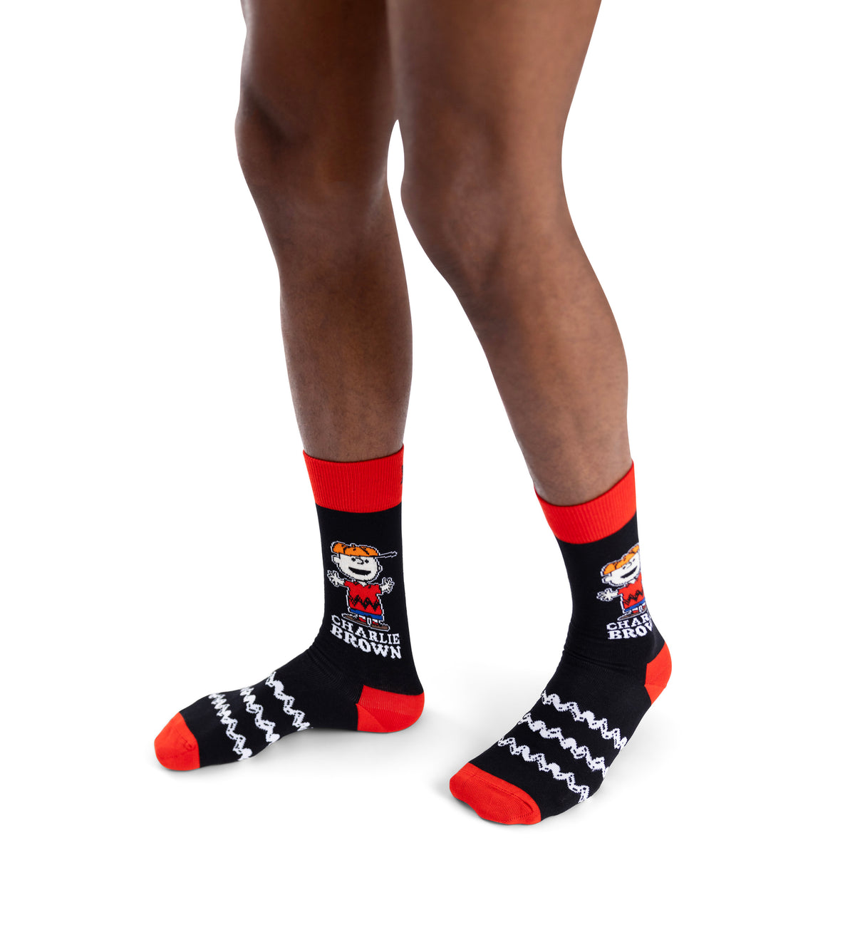 【Peanuts×Happy Socks】クルー丈 ソックス (ピーナッツ チャーリー ブラウン)
