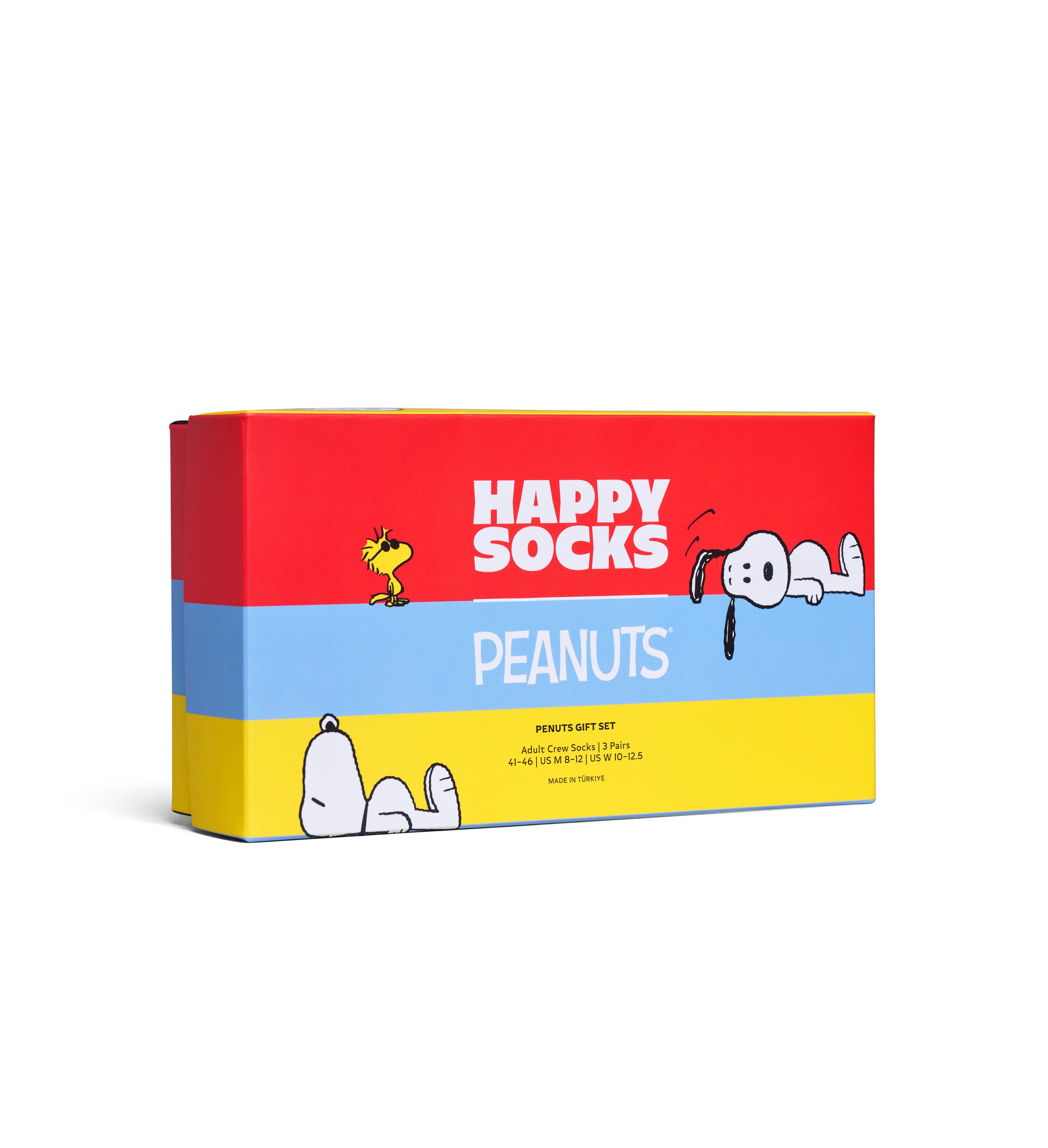 【Peanuts×Happy Socks】【GIFT BOX】【3足セット】クルー丈 ソックス(ピーナッツ)