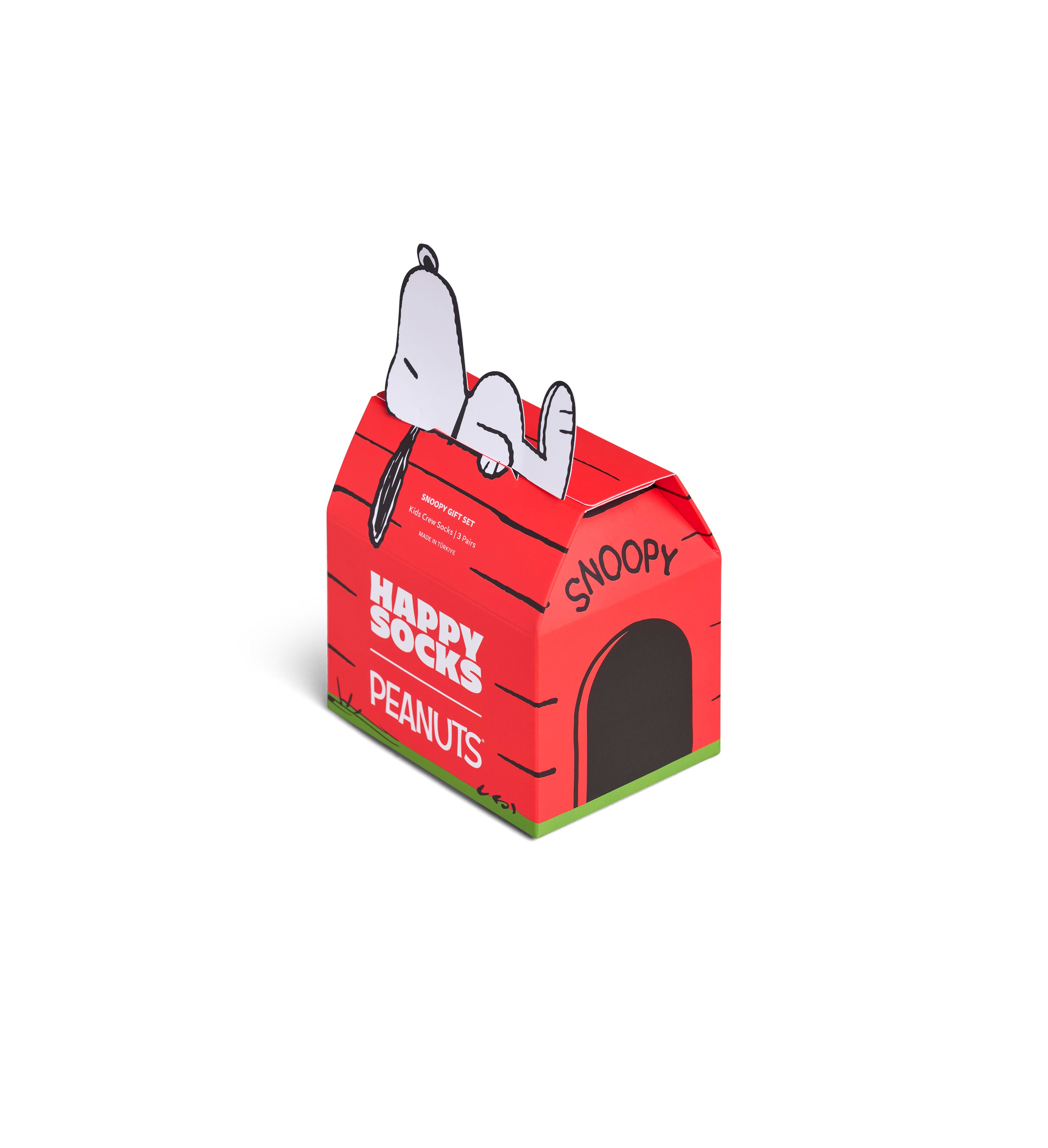 【Peanuts×Happy Socks】【GIFT BOX】【3足セット】クルー丈 ソックス(ピーナッツ)