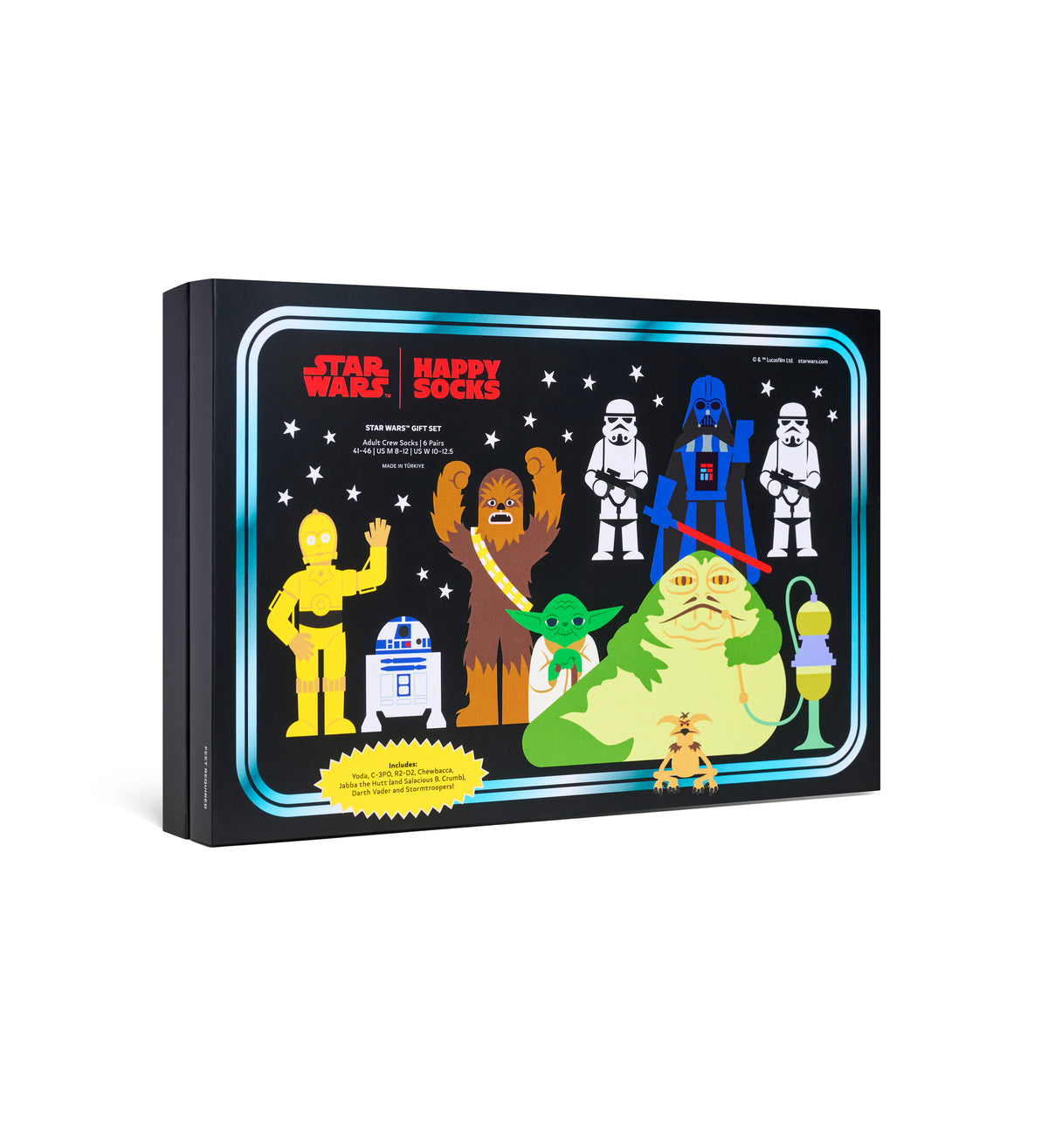 【STAR WARS™×Happy Socks】【GIFT BOX】【6足セット】クルー丈 ソックス(スターウォーズ)