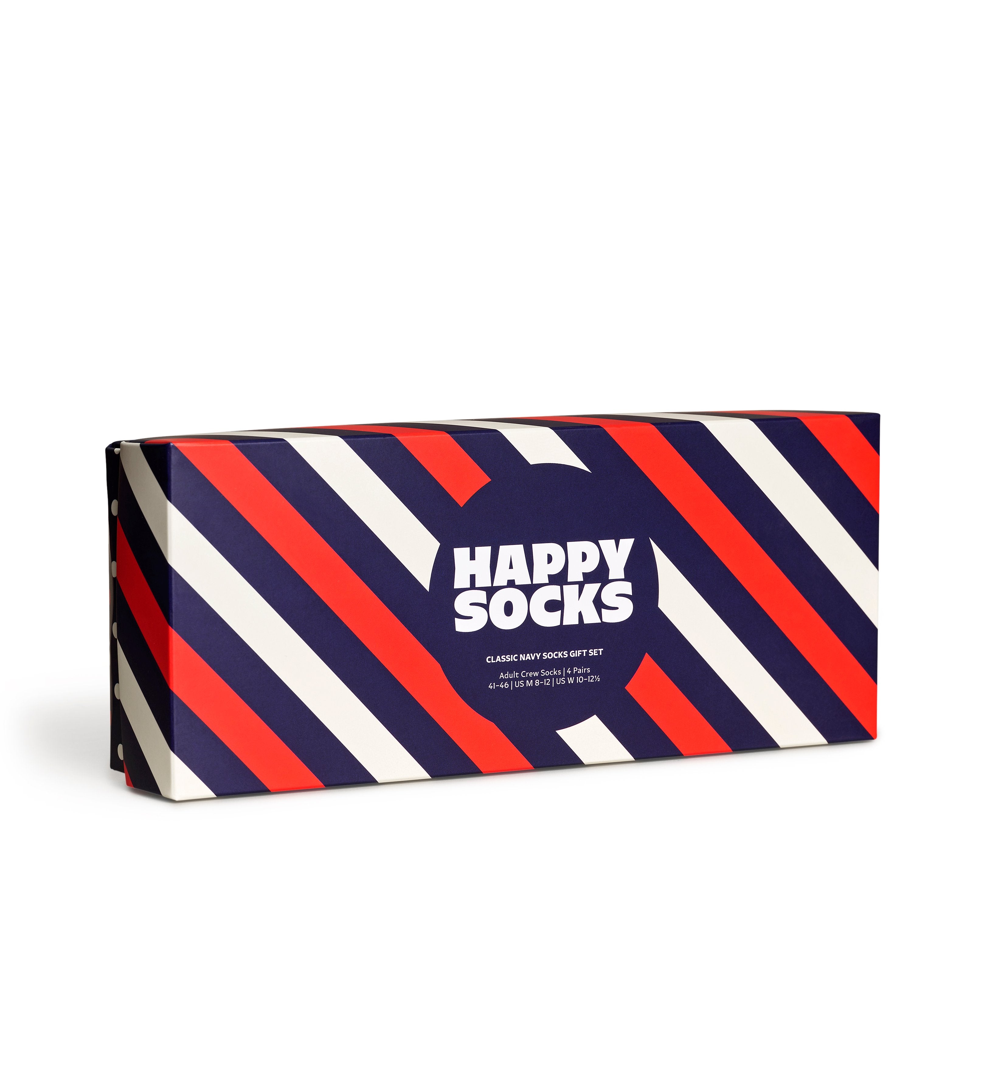 【GIFT BOX】【4足セット】クルー丈 ソックス(クラシック ネイビー)
