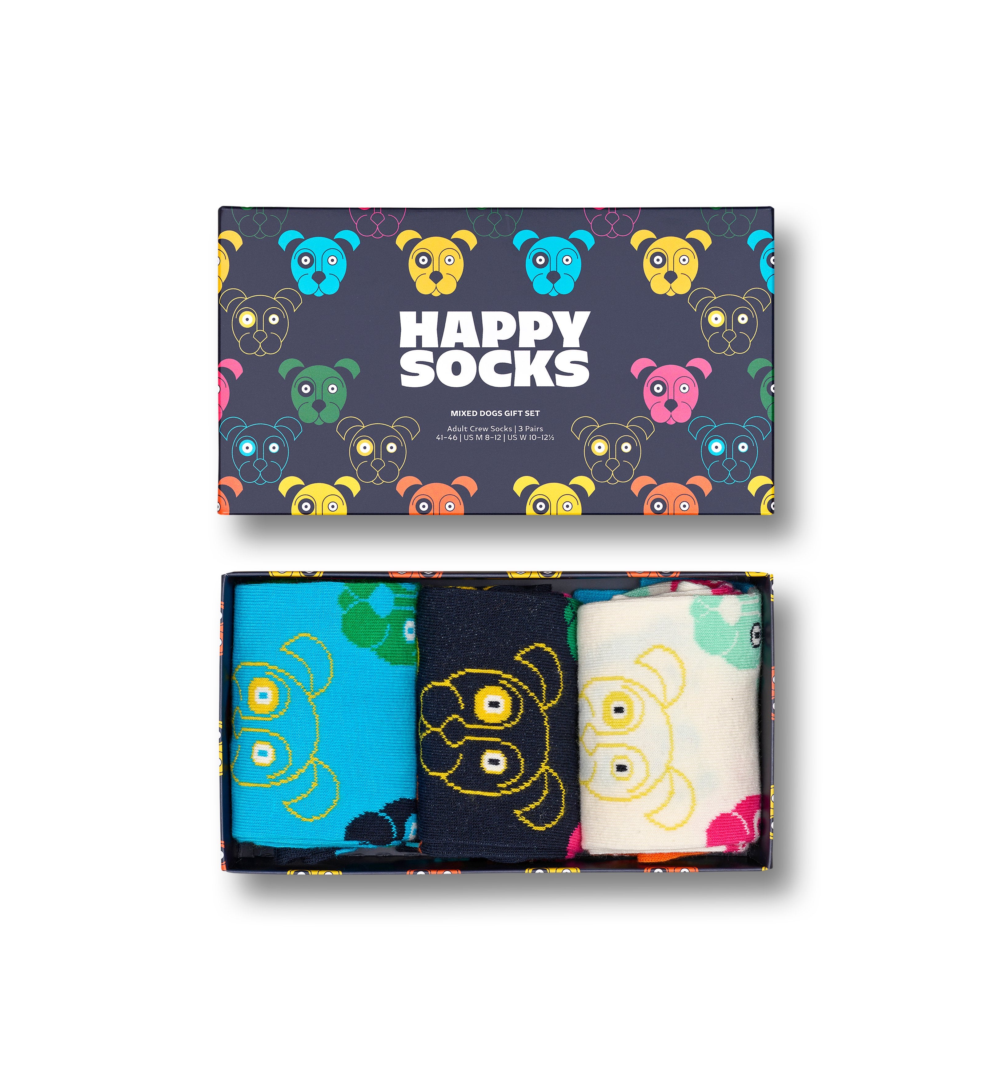 【GIFT BOX】【3足セット】クルー丈 ソックス(ミックス ドッグ)