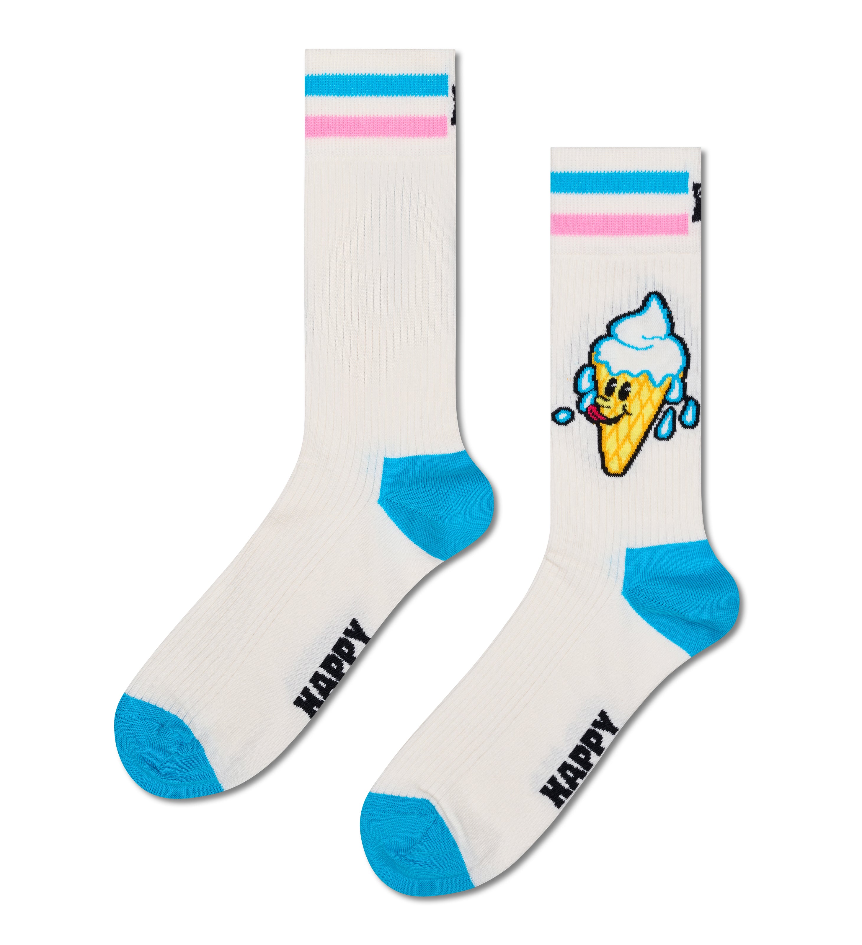 クルー丈 ソックス(アイスクリーム)