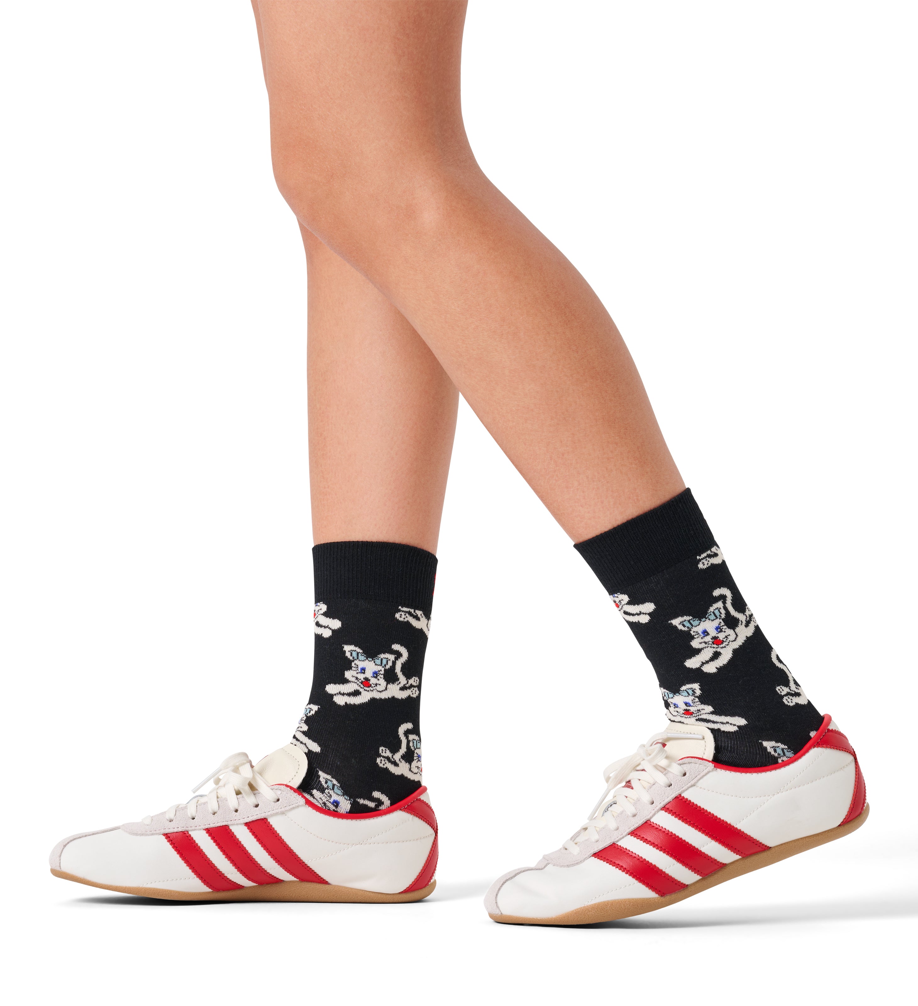 クルー丈 ソックス(ハッピーキャット)