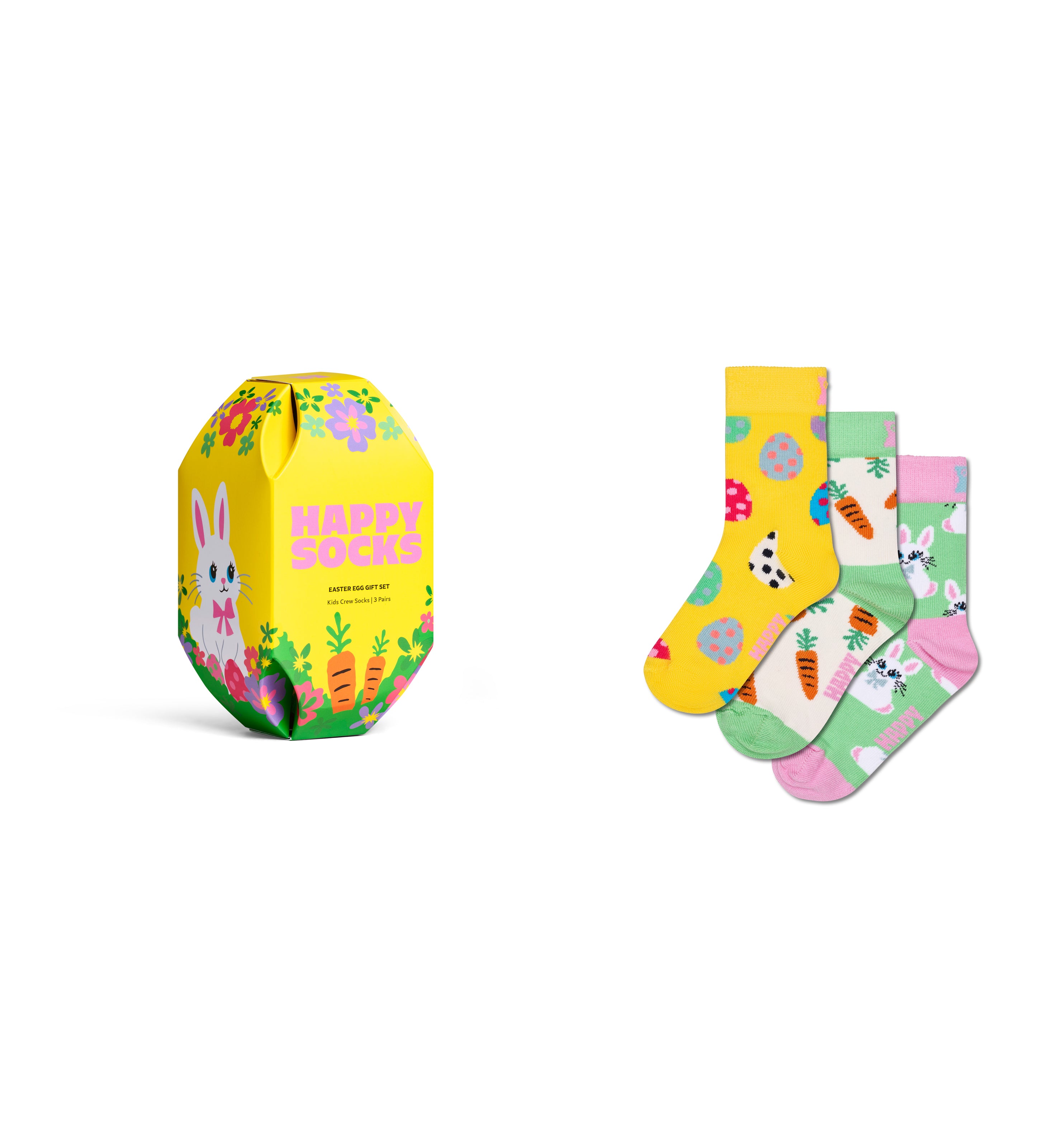 【キッズ】【GIFT BOX】【3足セット】クルー丈 ソックス(イースター)