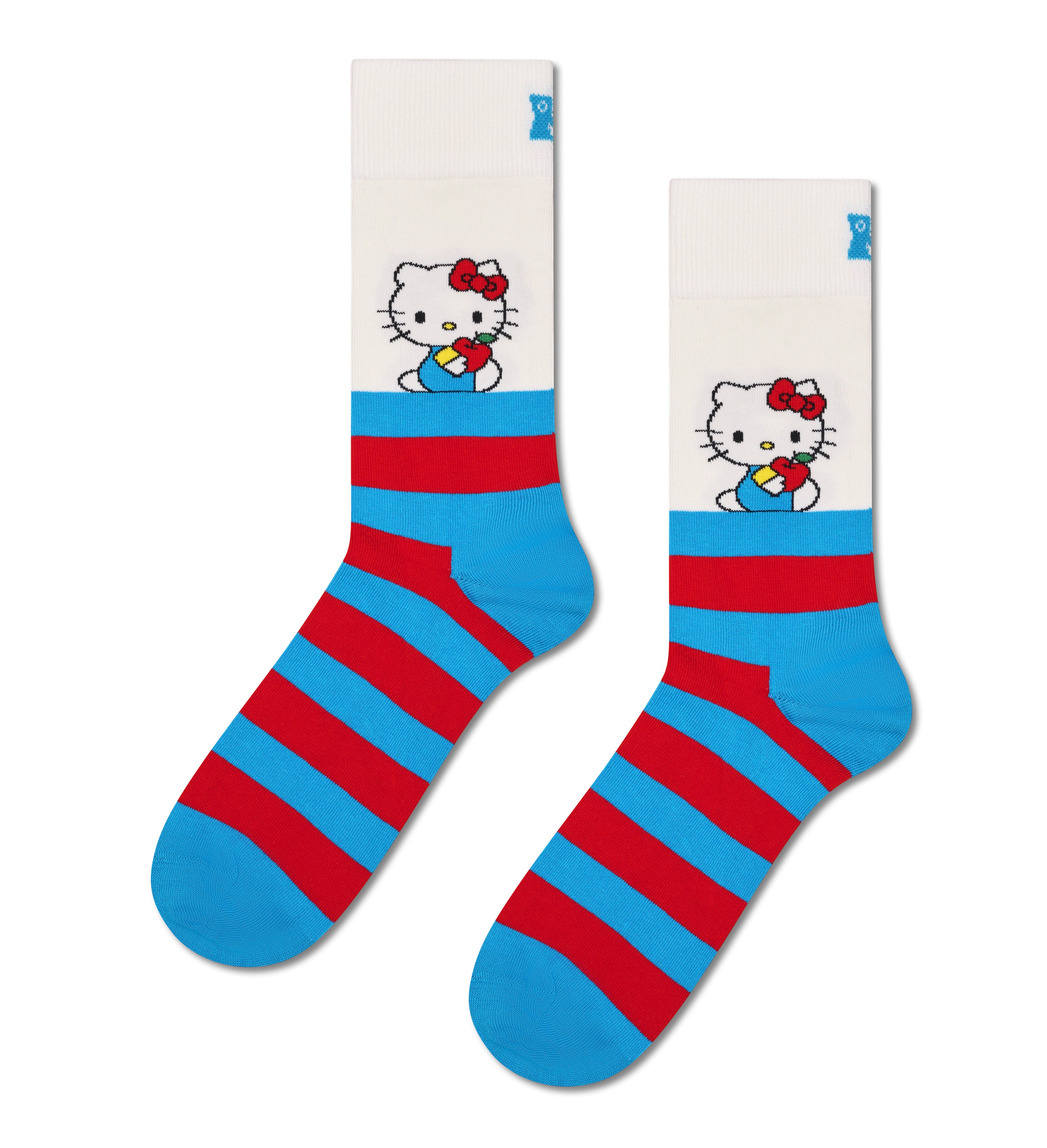 【Hello Kitty×Happy Socks】クルー丈 ソックス (ハローキティ ストライプ)