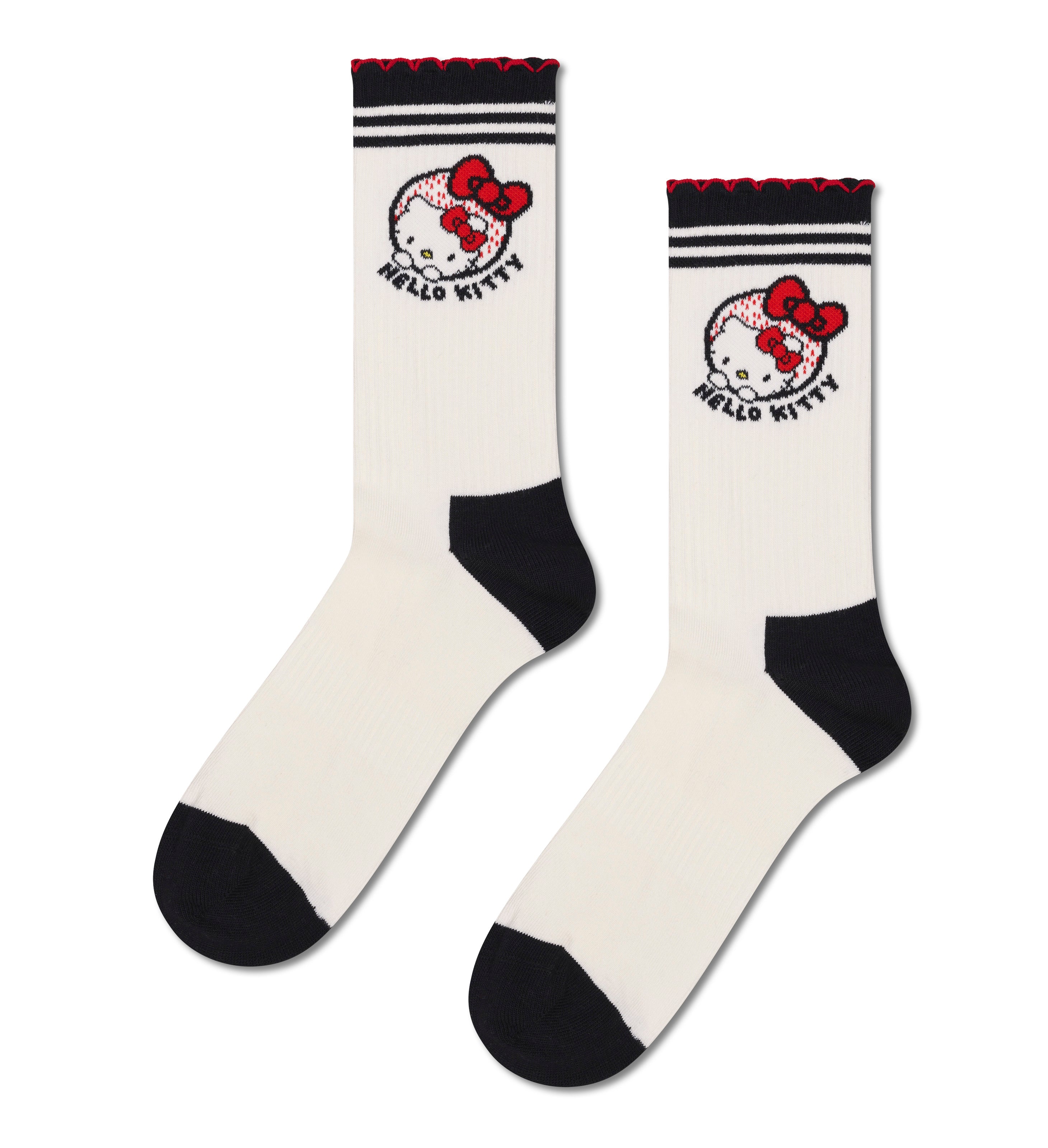 Hello Kittyリボンハイソックス ピンク 新品 Hello Kitty×Happy Socks】スポーツ ソックス（ハローキティ リボン）