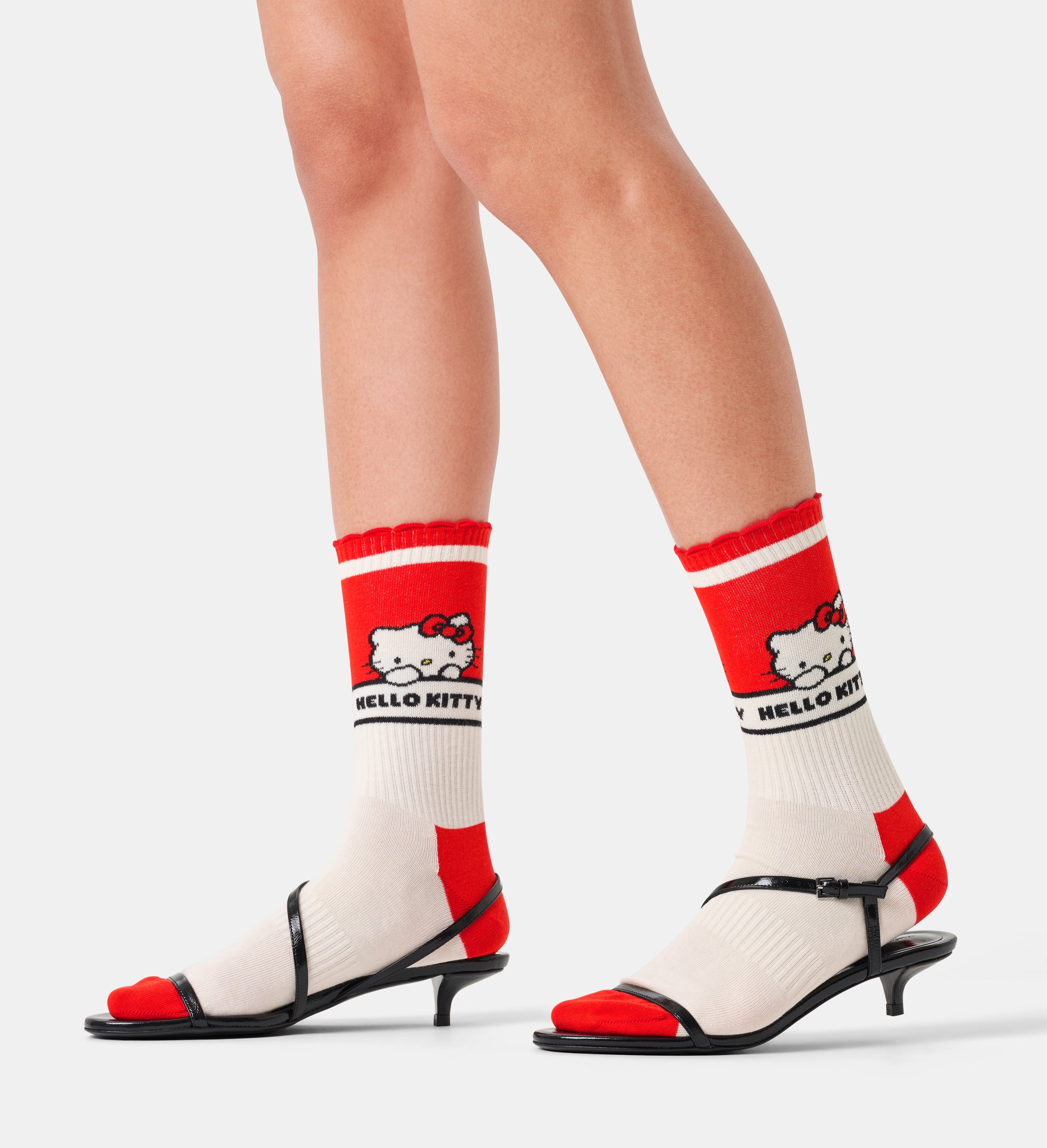 【Hello Kitty×Happy Socks】スポーツ ソックス(ハローキティ かわいい)