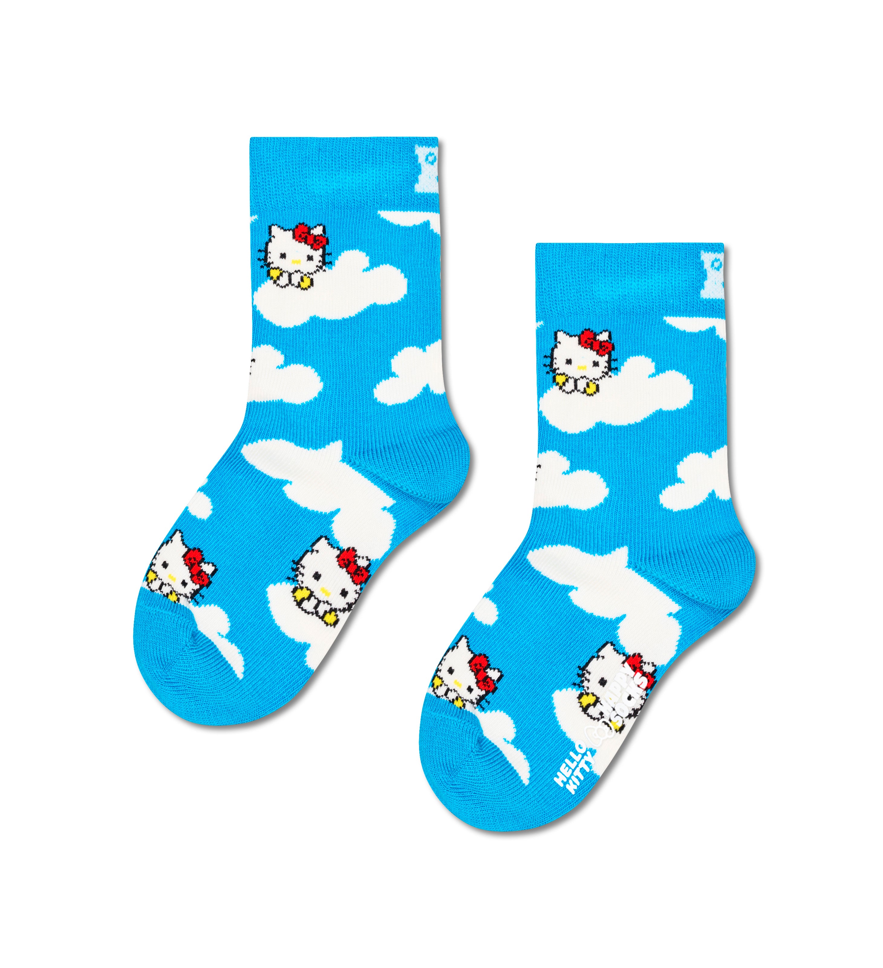 【Hello Kitty×Happy Socks】【キッズ】クルー丈 ソックス(ハローキティ クラウディ)