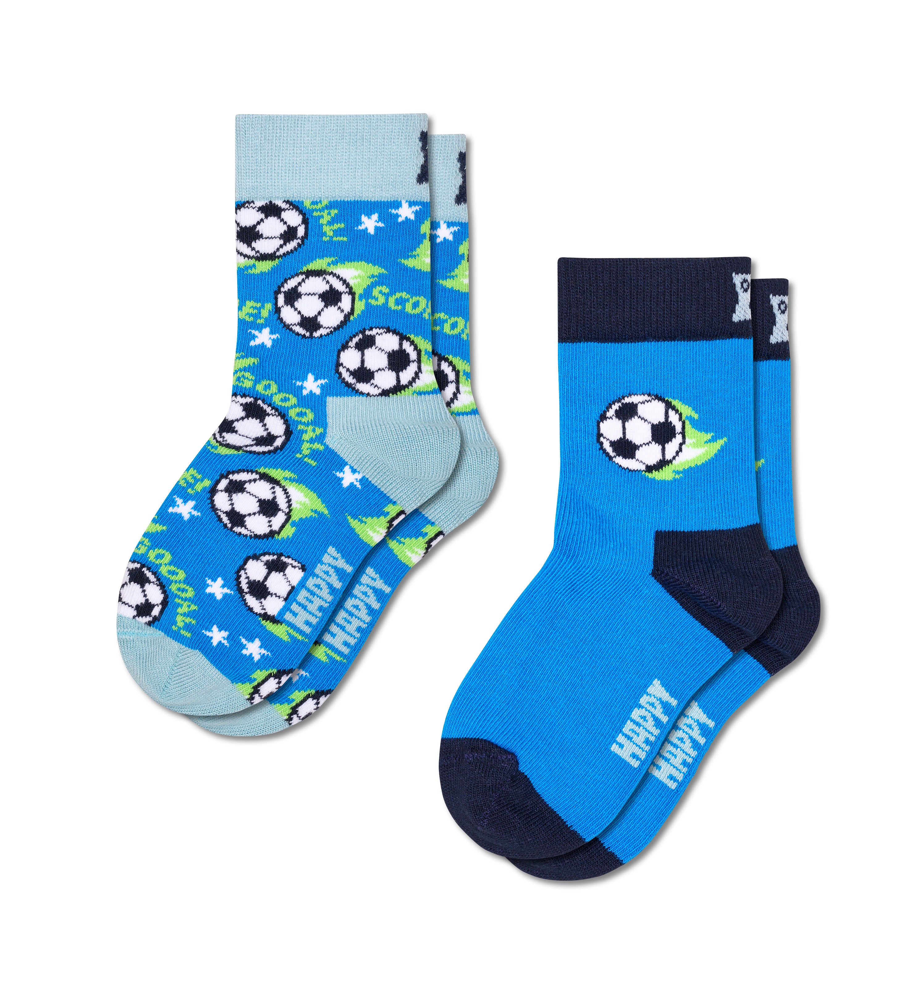 キッズ】【2足セット】クルー丈 ソックス（フットボール） – Happy Socks