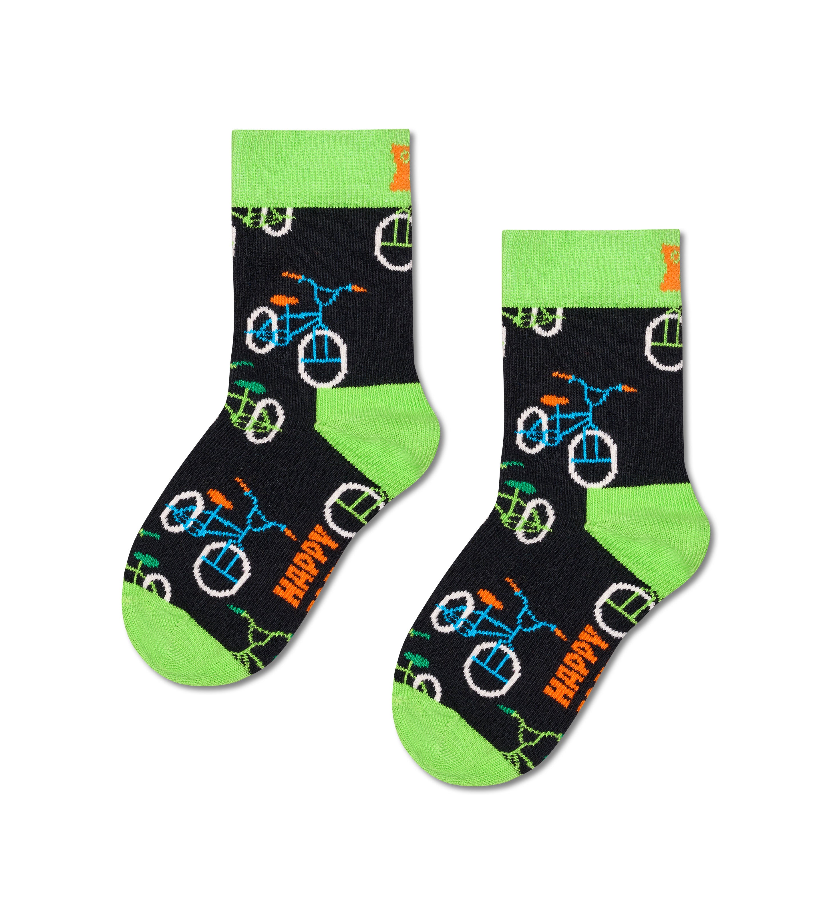 【キッズ】【2足セット】クルー丈 ソックス(トランスポート)