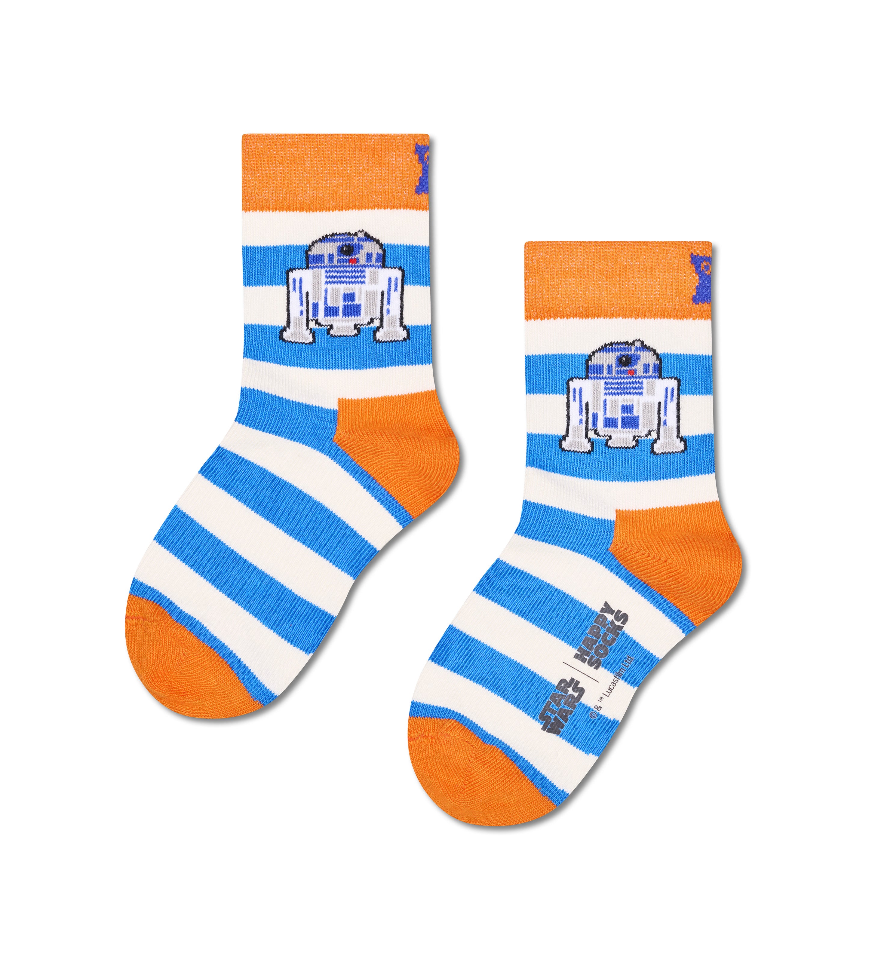 【STAR WARS™×Happy Socks】【キッズ】クルー丈 ソックス(スターウォーズ R2-D2)