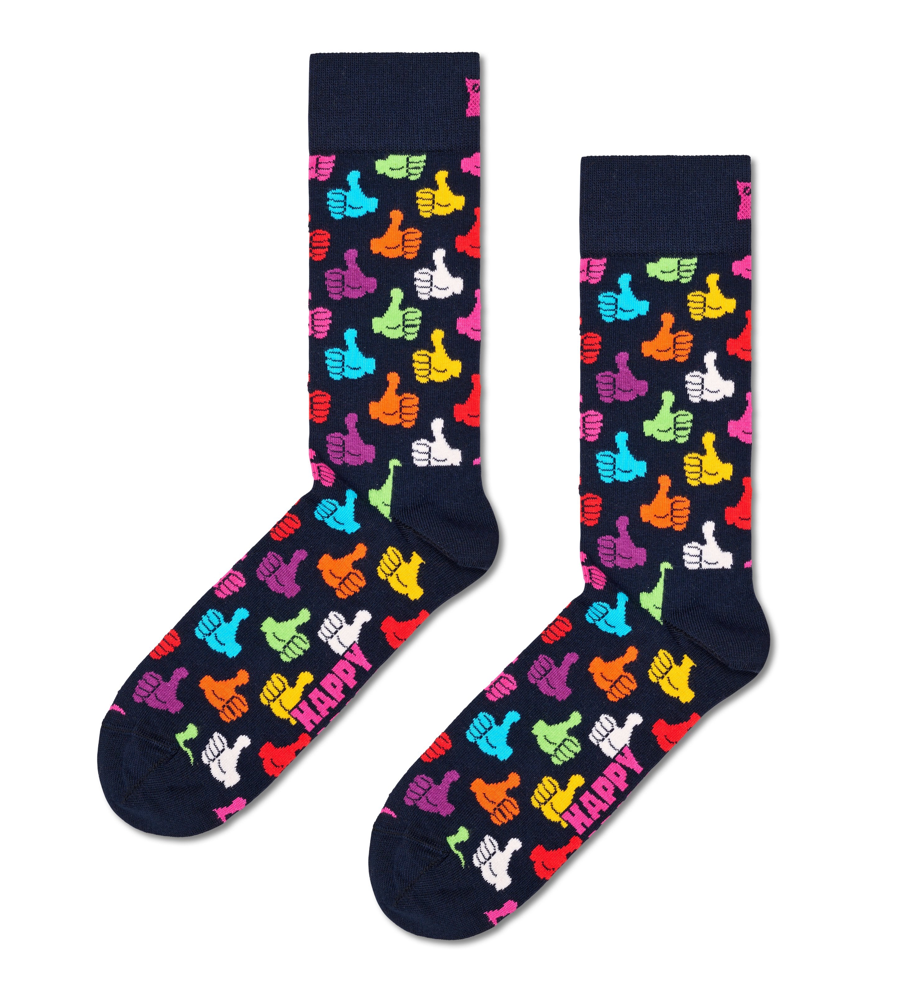 Set of 2 Crew Socks (Classic Cat, Thumbs Up)