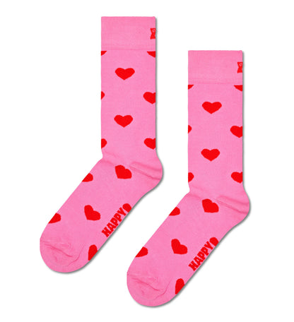 Crew length socks (heart)