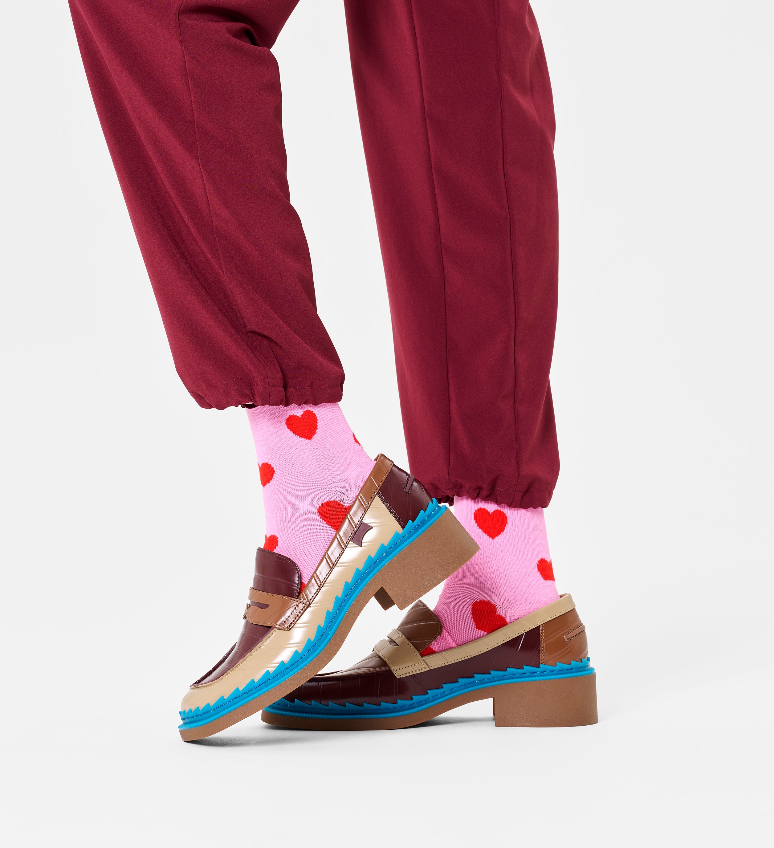 Crew length socks (heart)