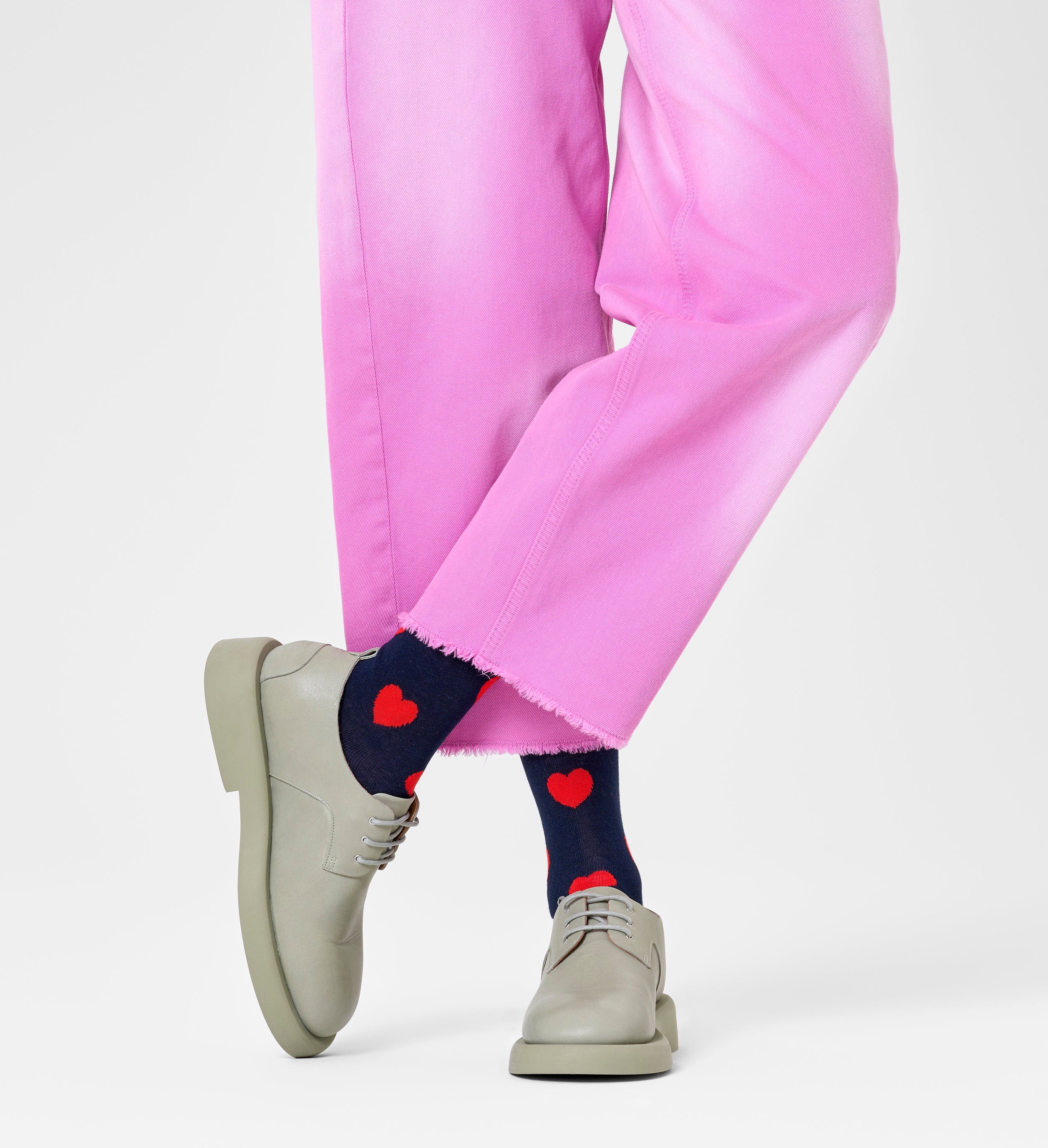 Crew length socks (heart)