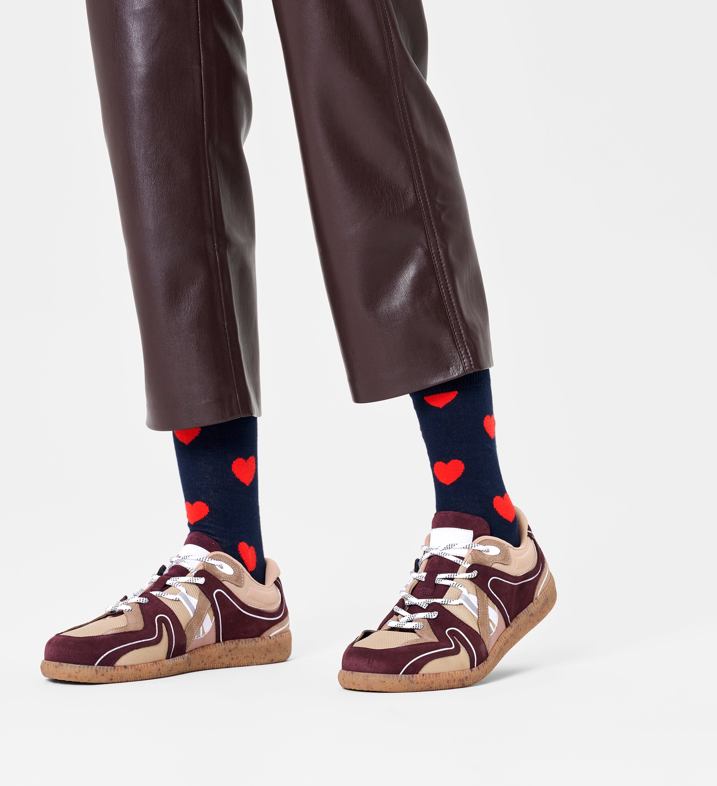 Crew length socks (heart)