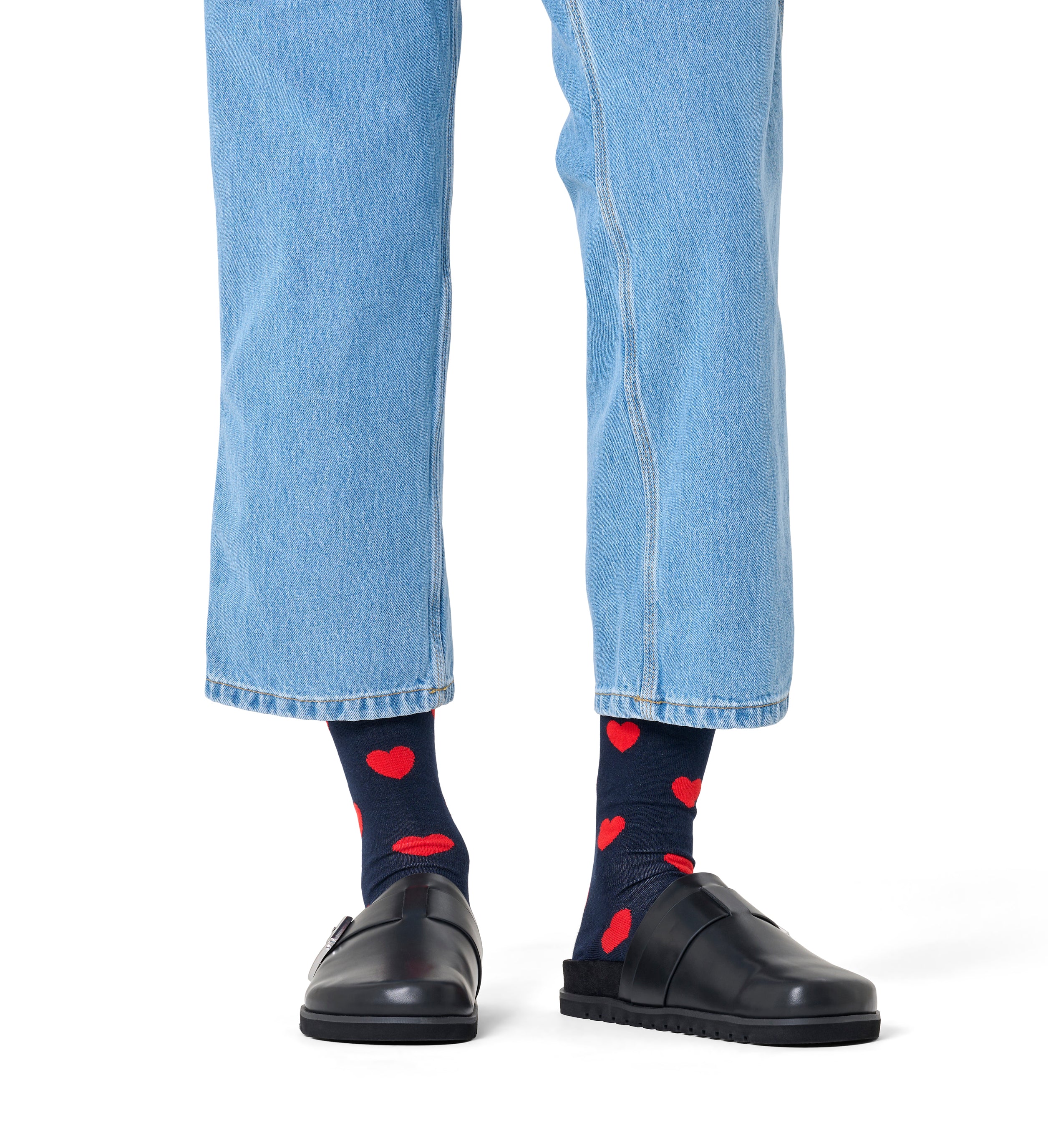 Crew length socks (heart)
