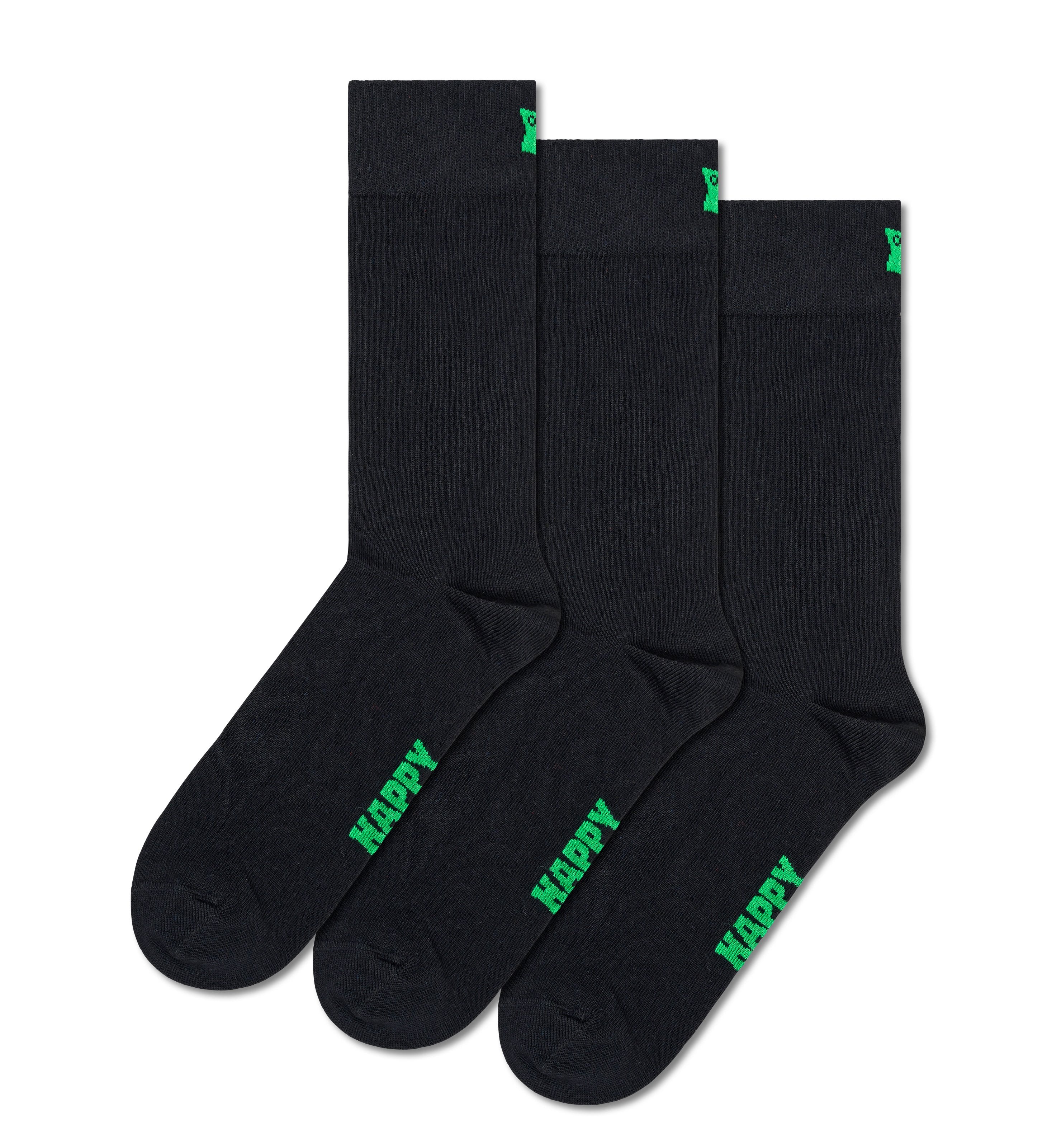 Set of 3 Crew Socks (Solid)