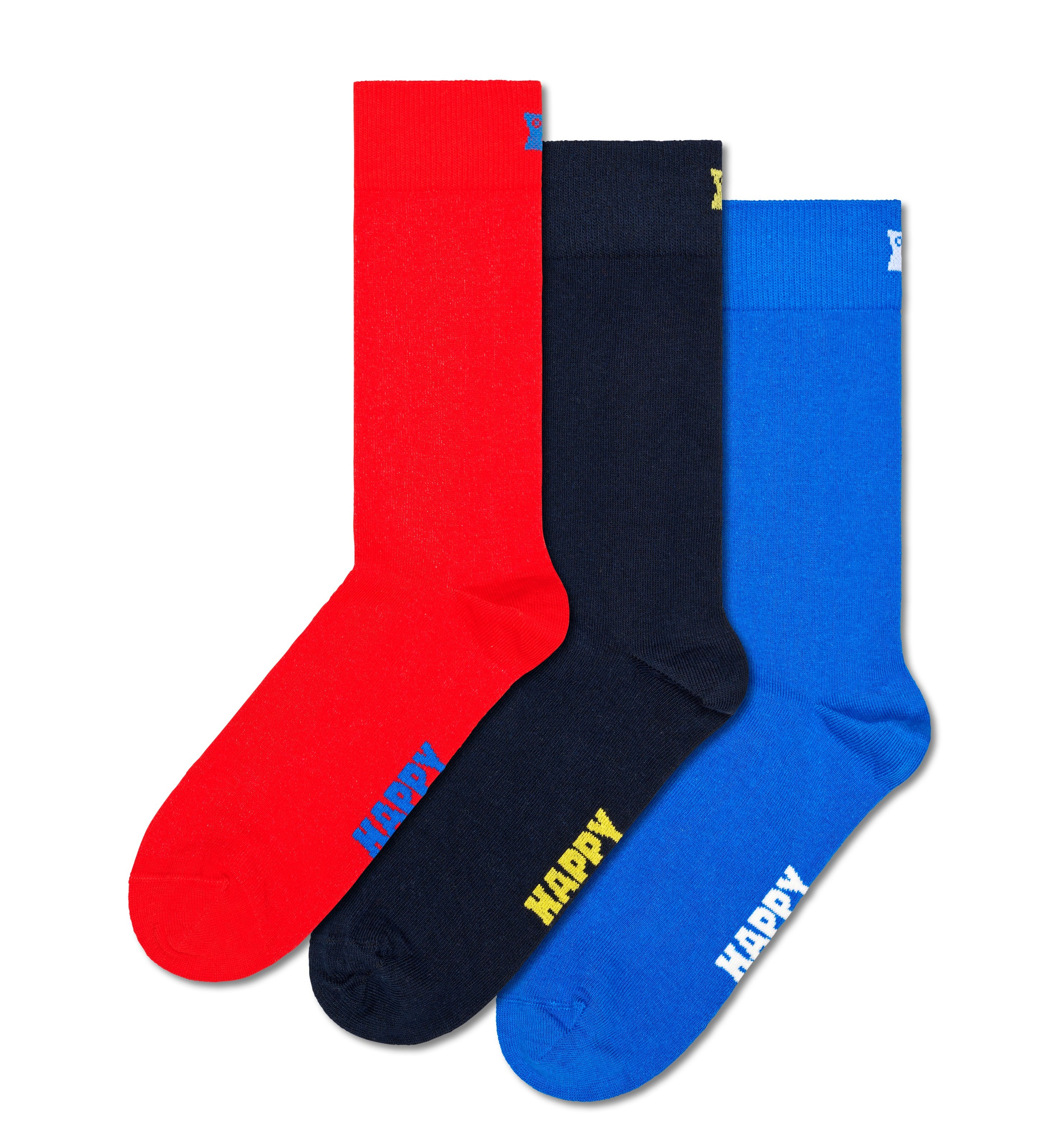 Set of 3 Crew Socks (Solid)