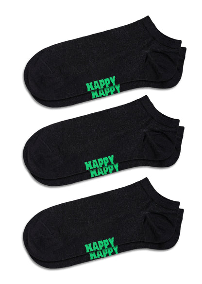 Set of 3 Sneaker-Length Socks (Solid)